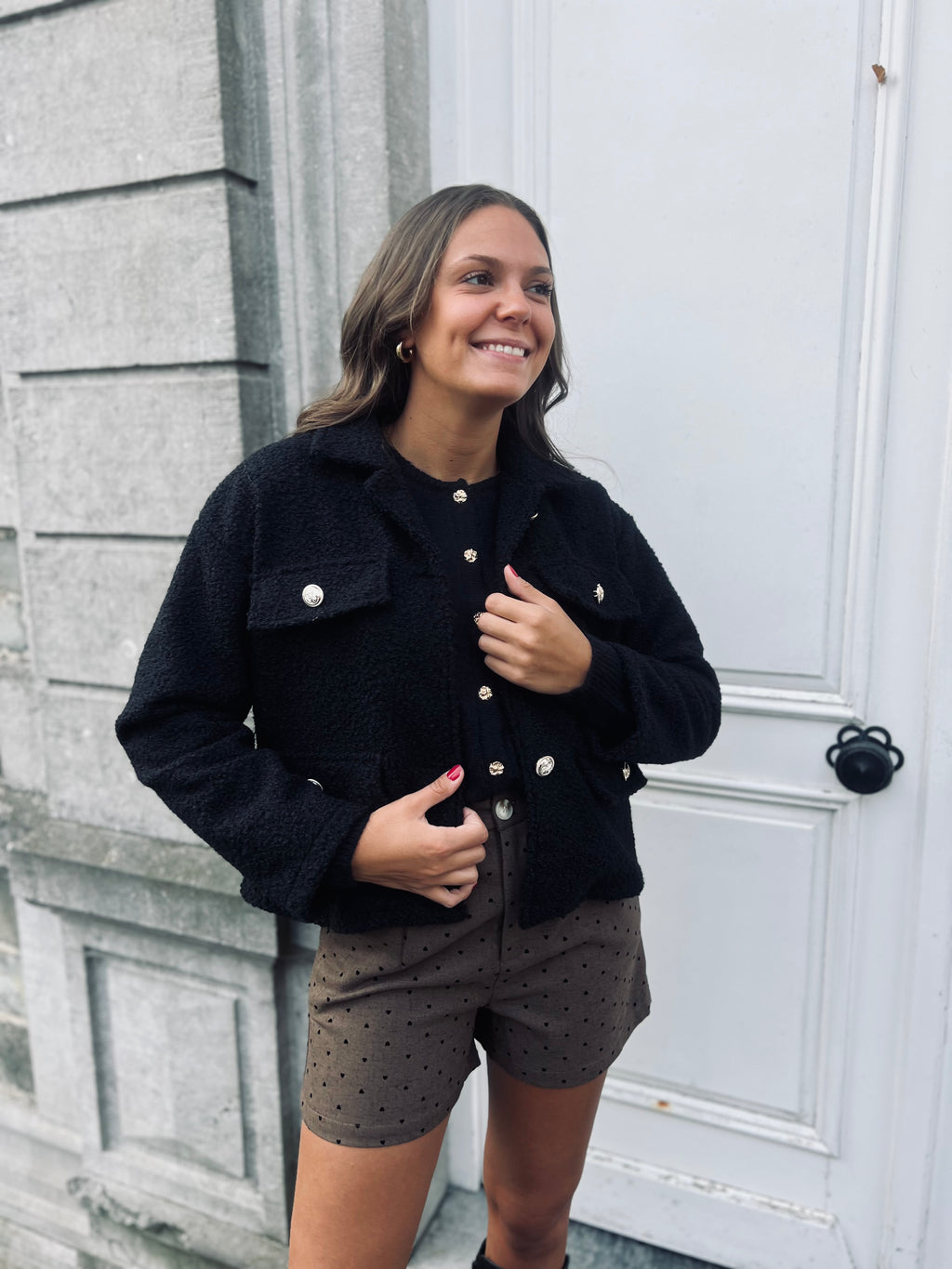 Notre veste TEDDY YAEL noire