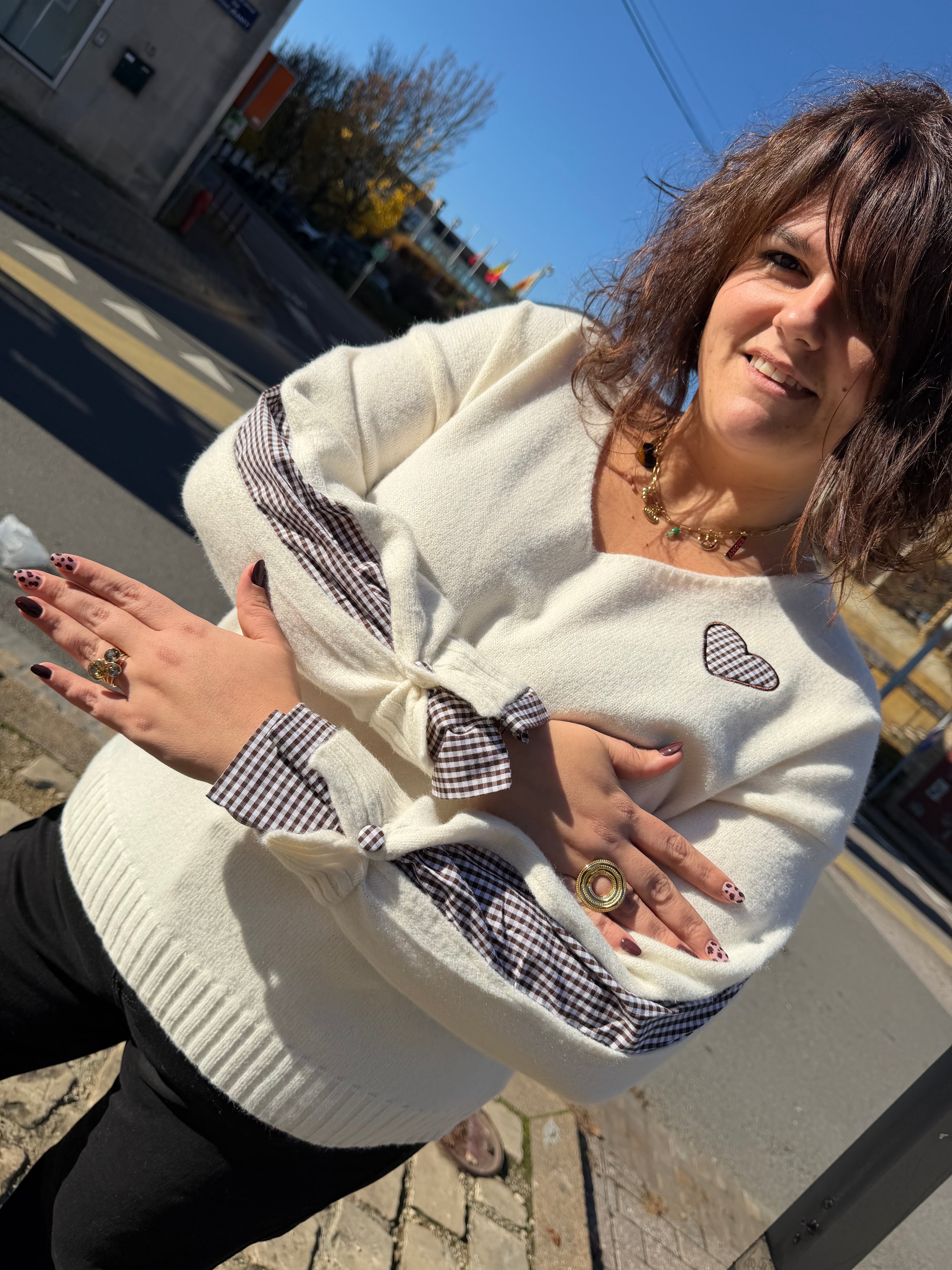 Notre pull LOANE écru