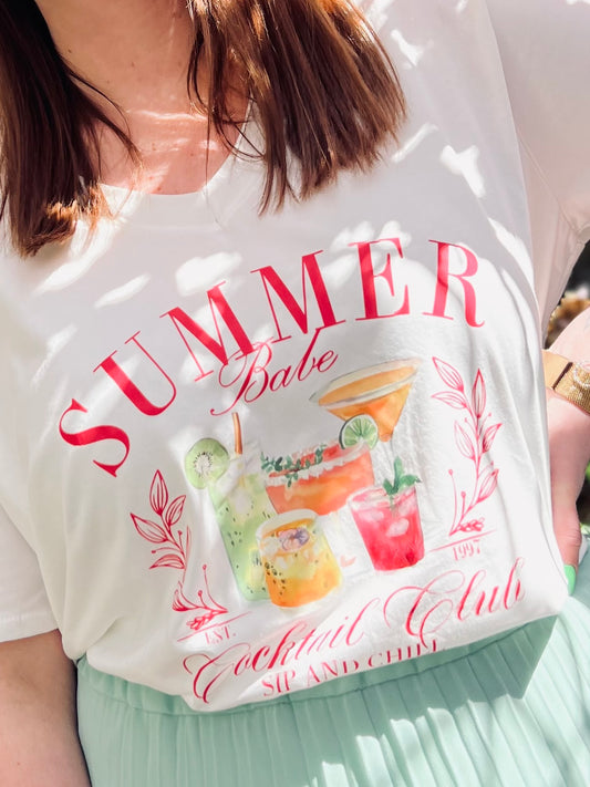 T-shirt « SUMMER » blanc