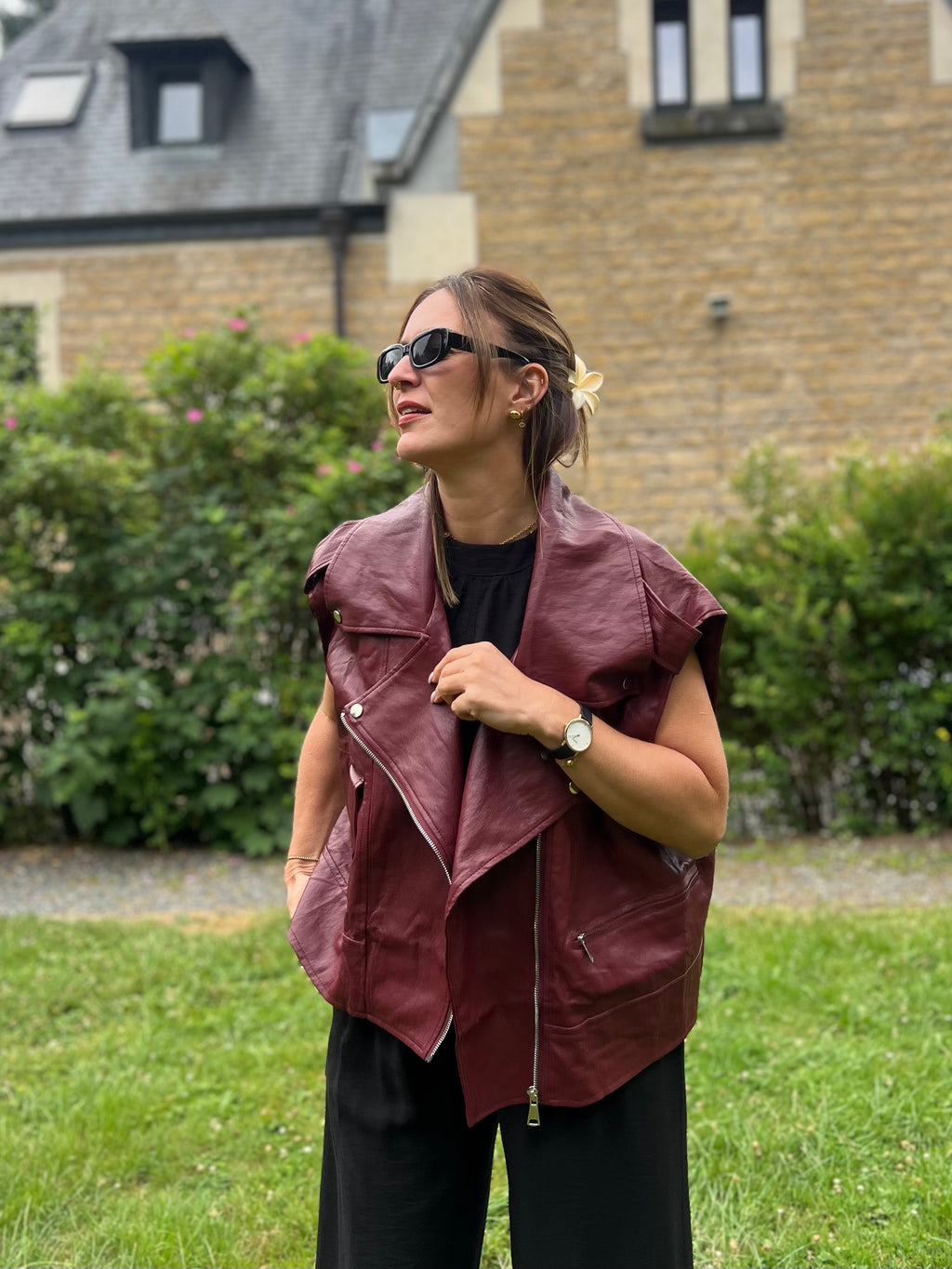 LA VESTE OVERSIZE SIMILI