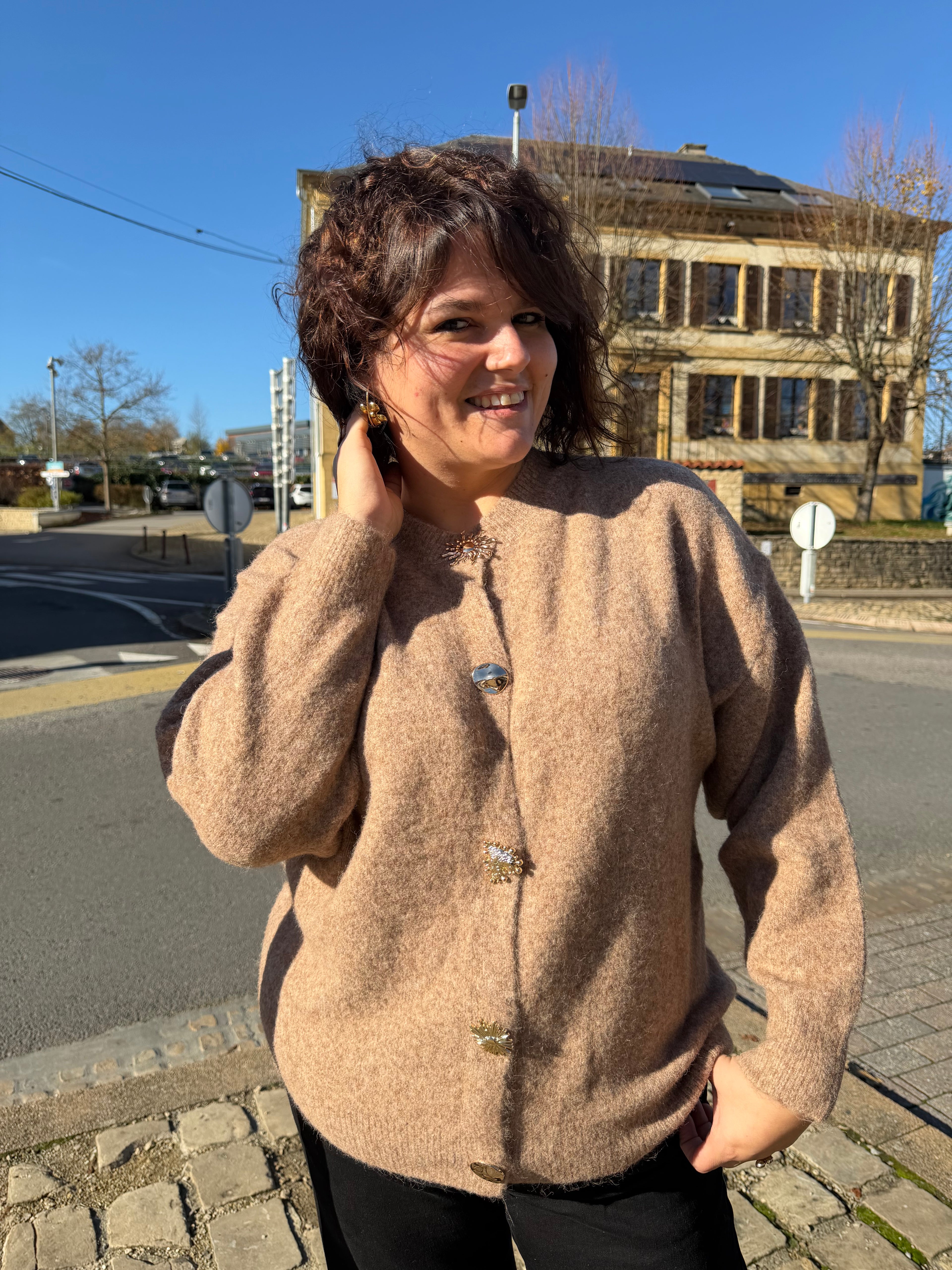 Notre gilet ELYSE moka