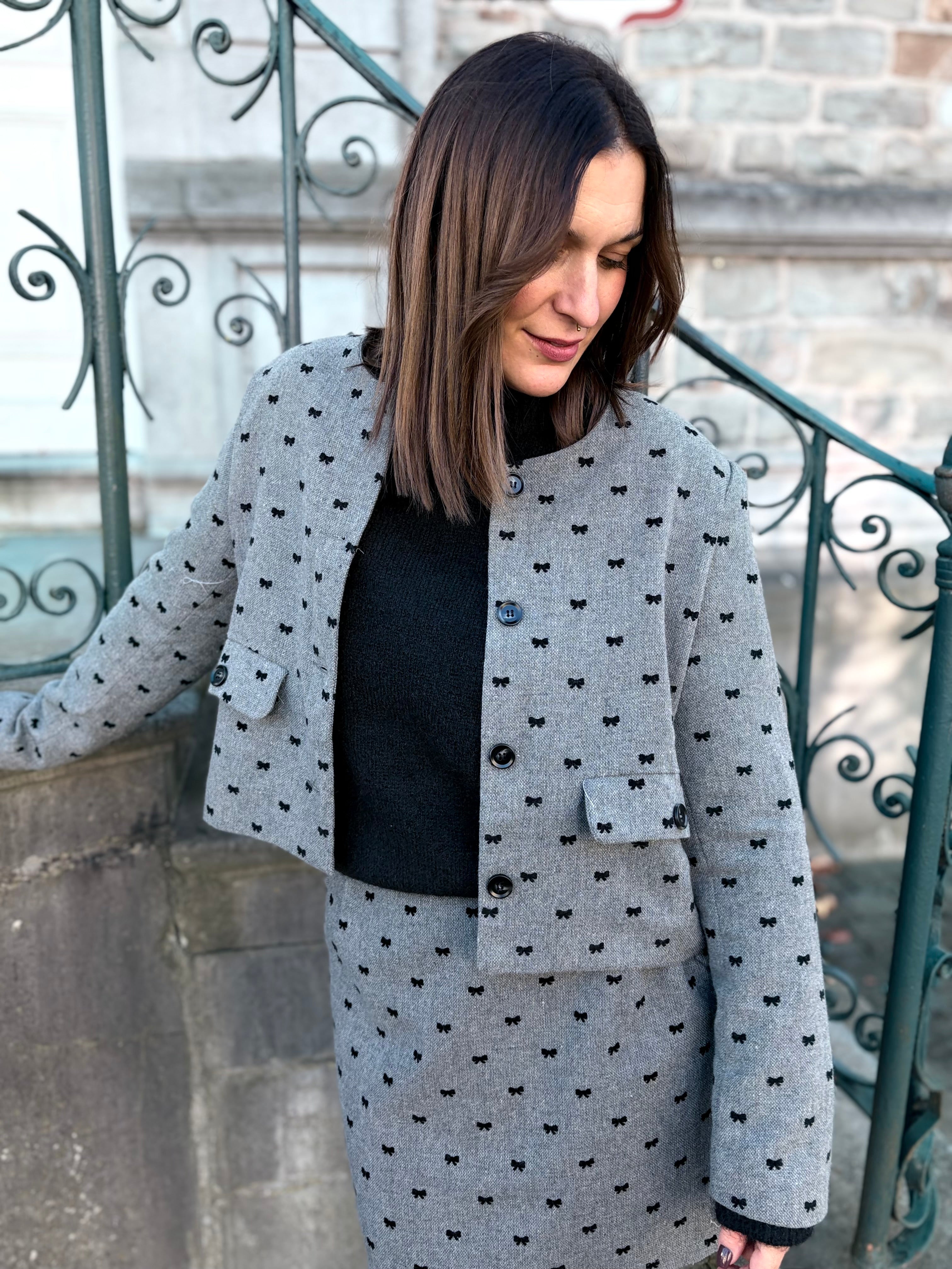 Notre veste KIYA gris clair