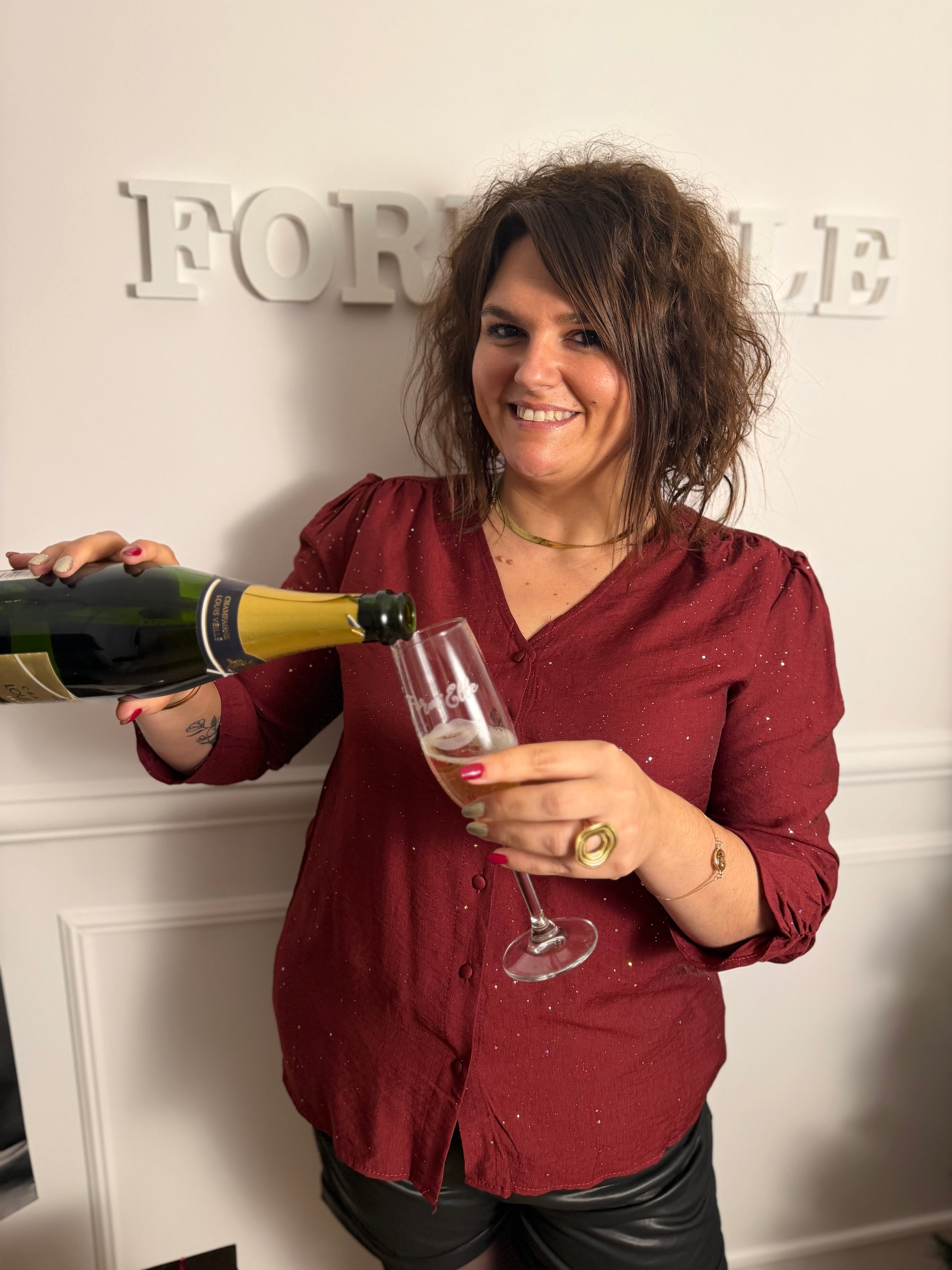 Notre blouse MORGAN bordeaux