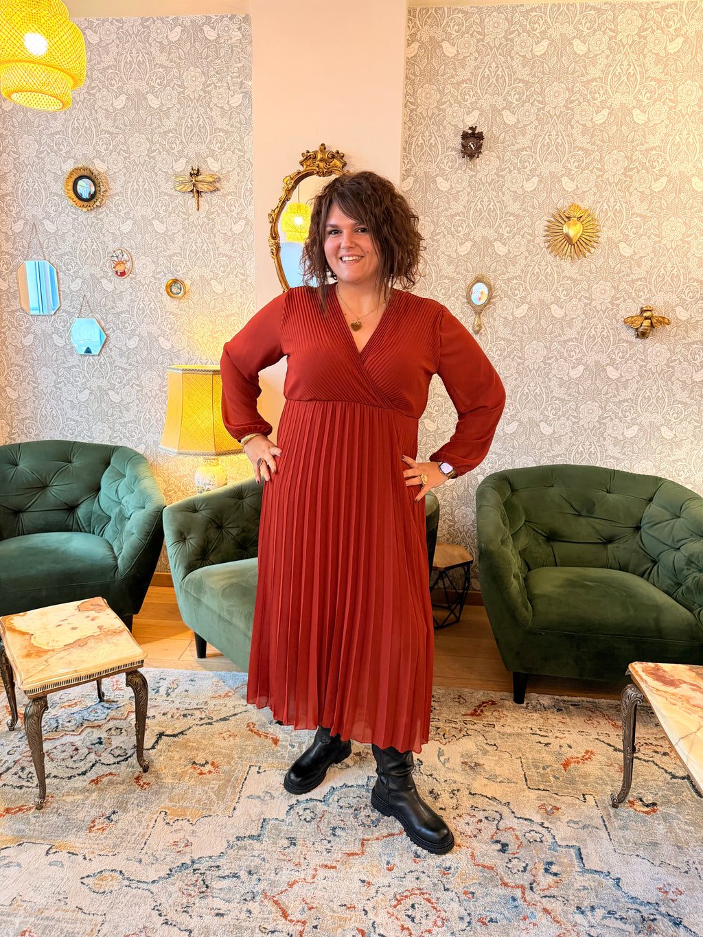 Notre robe SOFIA rouille