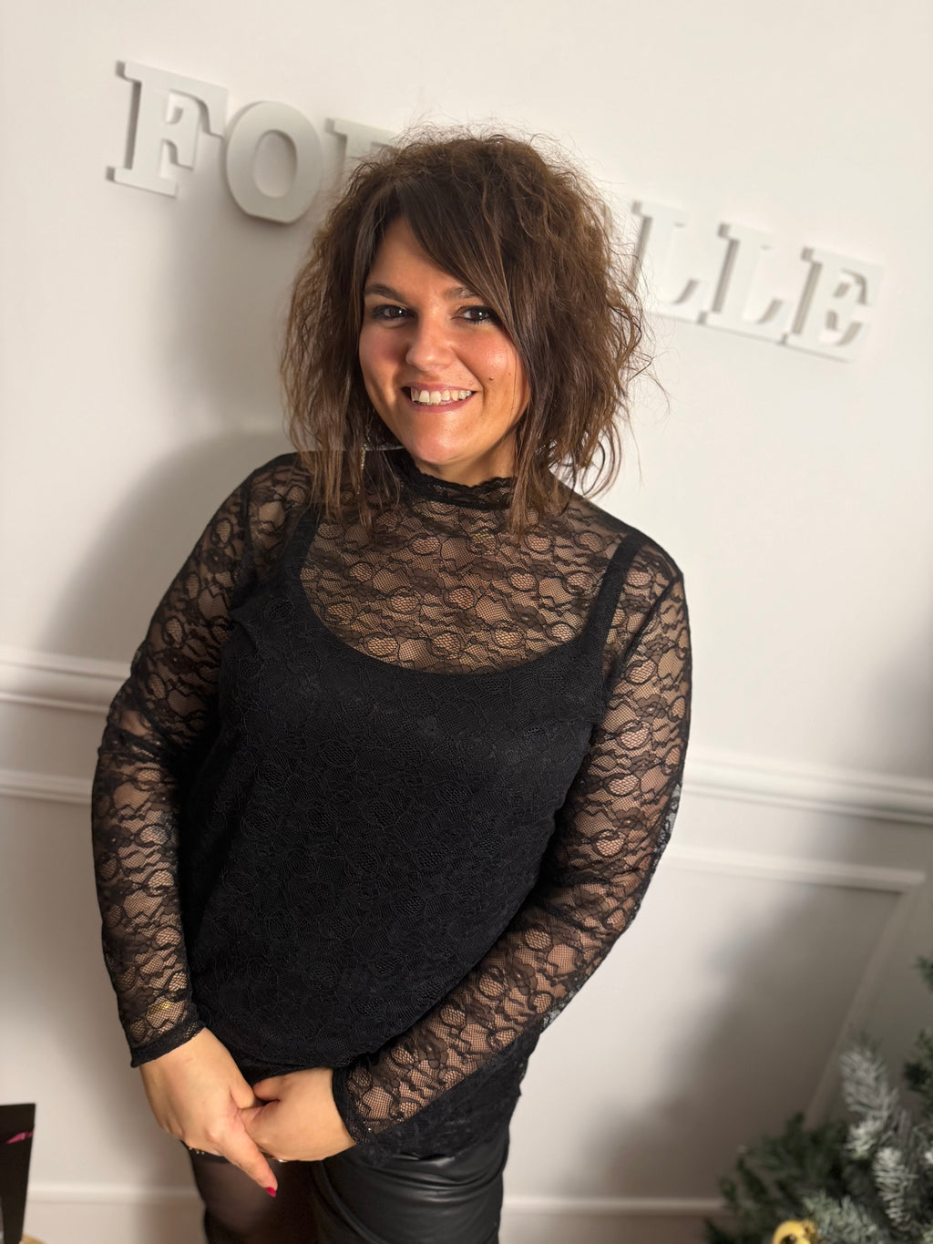 Notre haut LORETTA noir