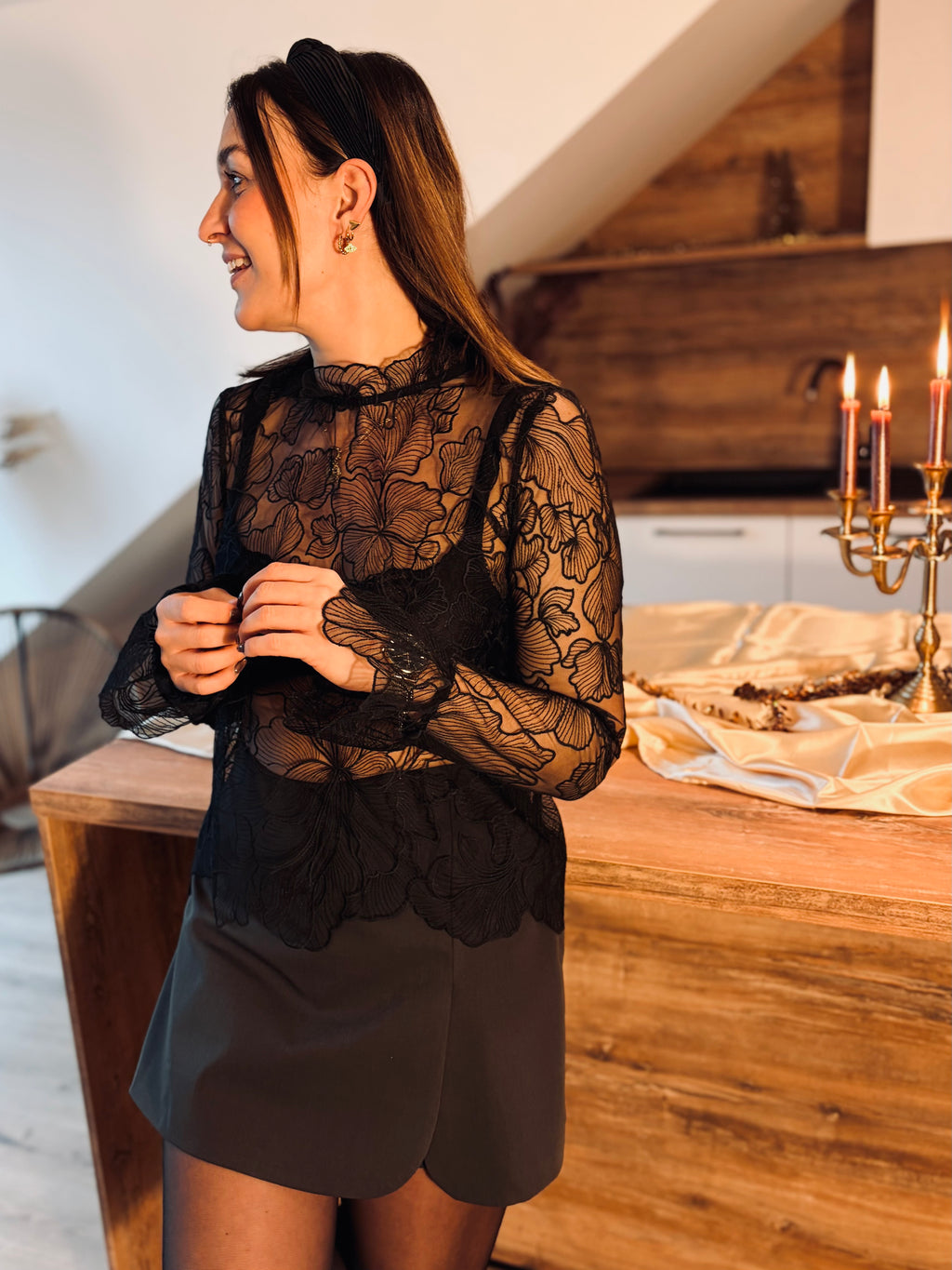 Notre blouse GULIA noir