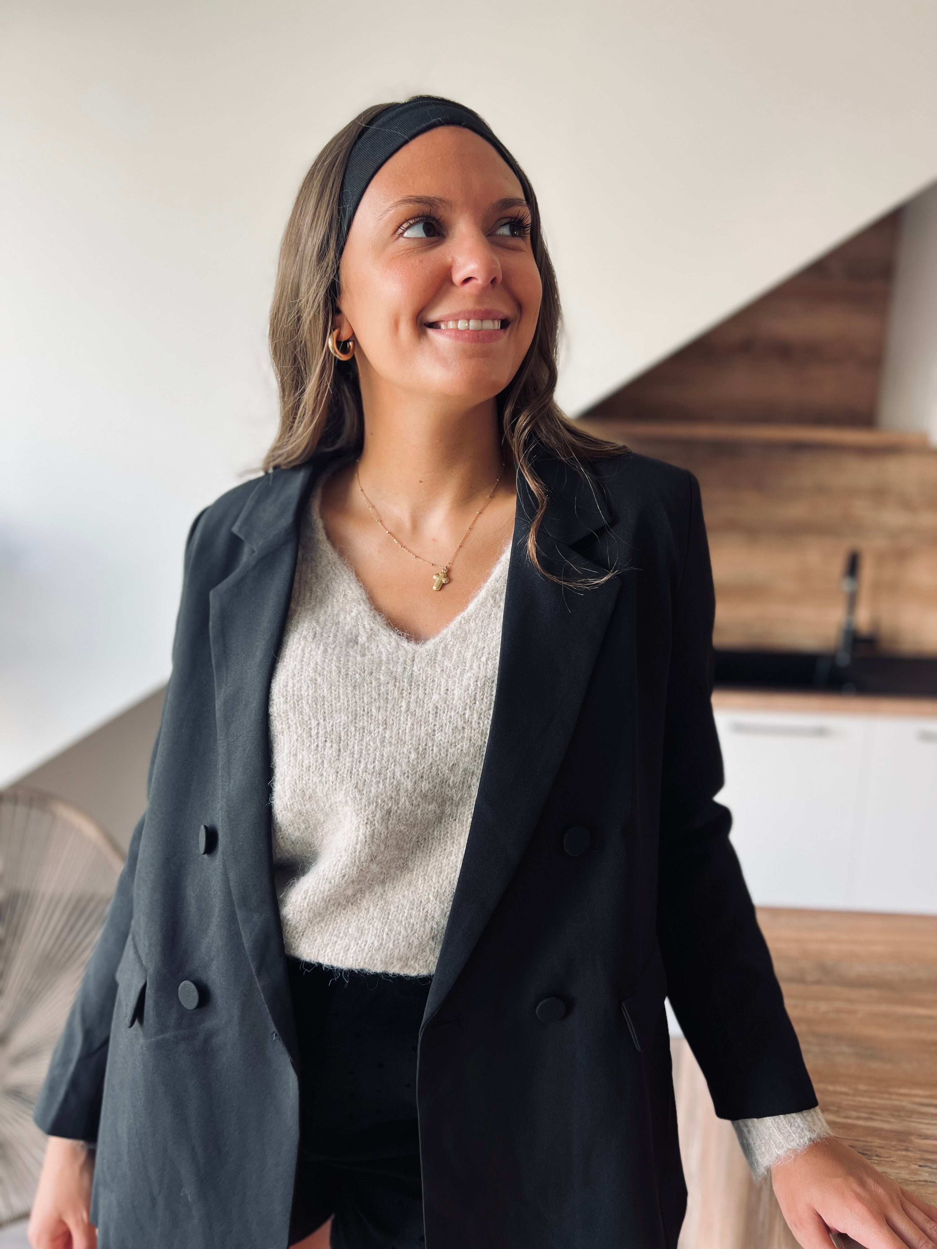 Notre blazer oversize MEGHAN noir