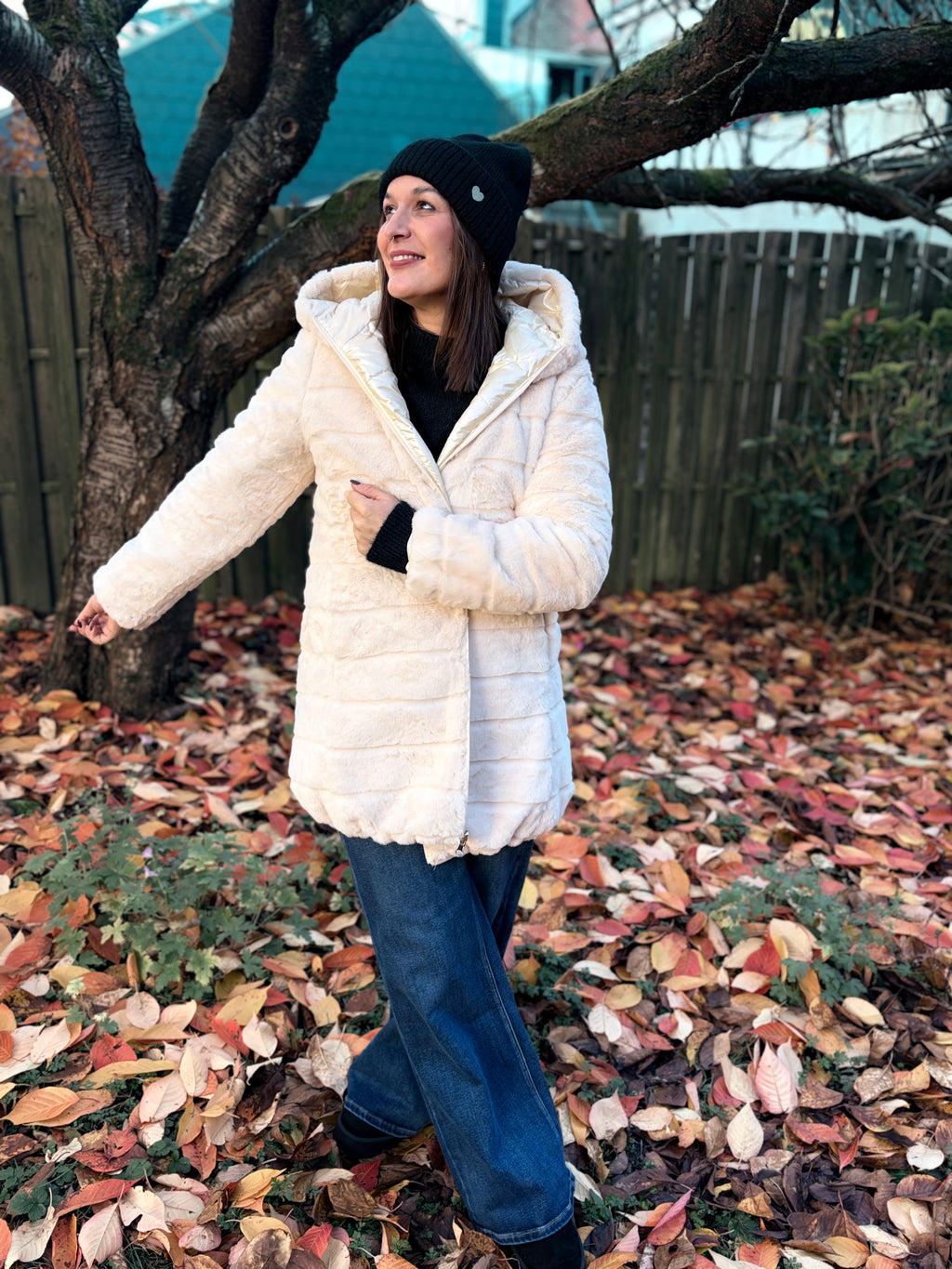 Notre manteau long KARLA beige