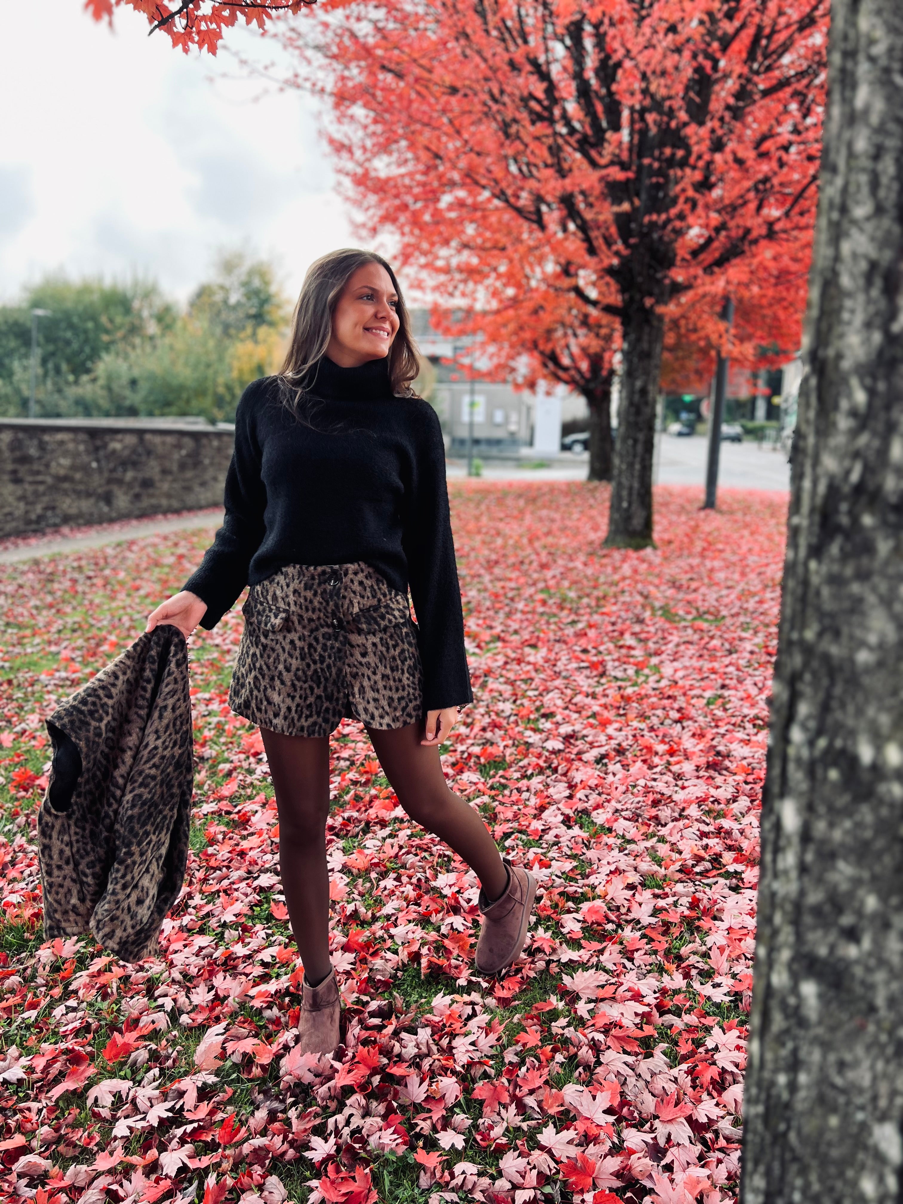 Notre jupe|short à poches ESPRESSO