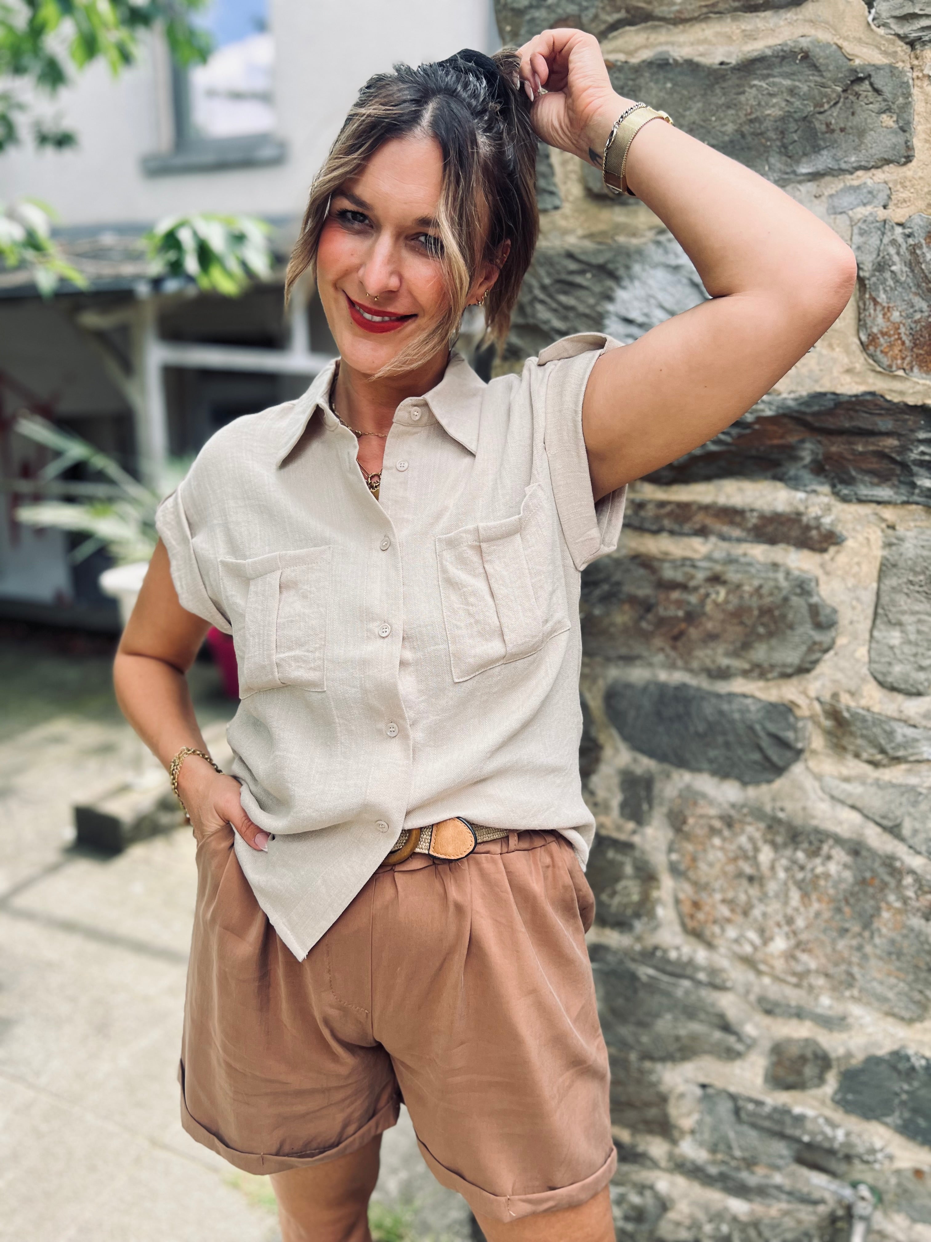 Notre chemise ELA beige