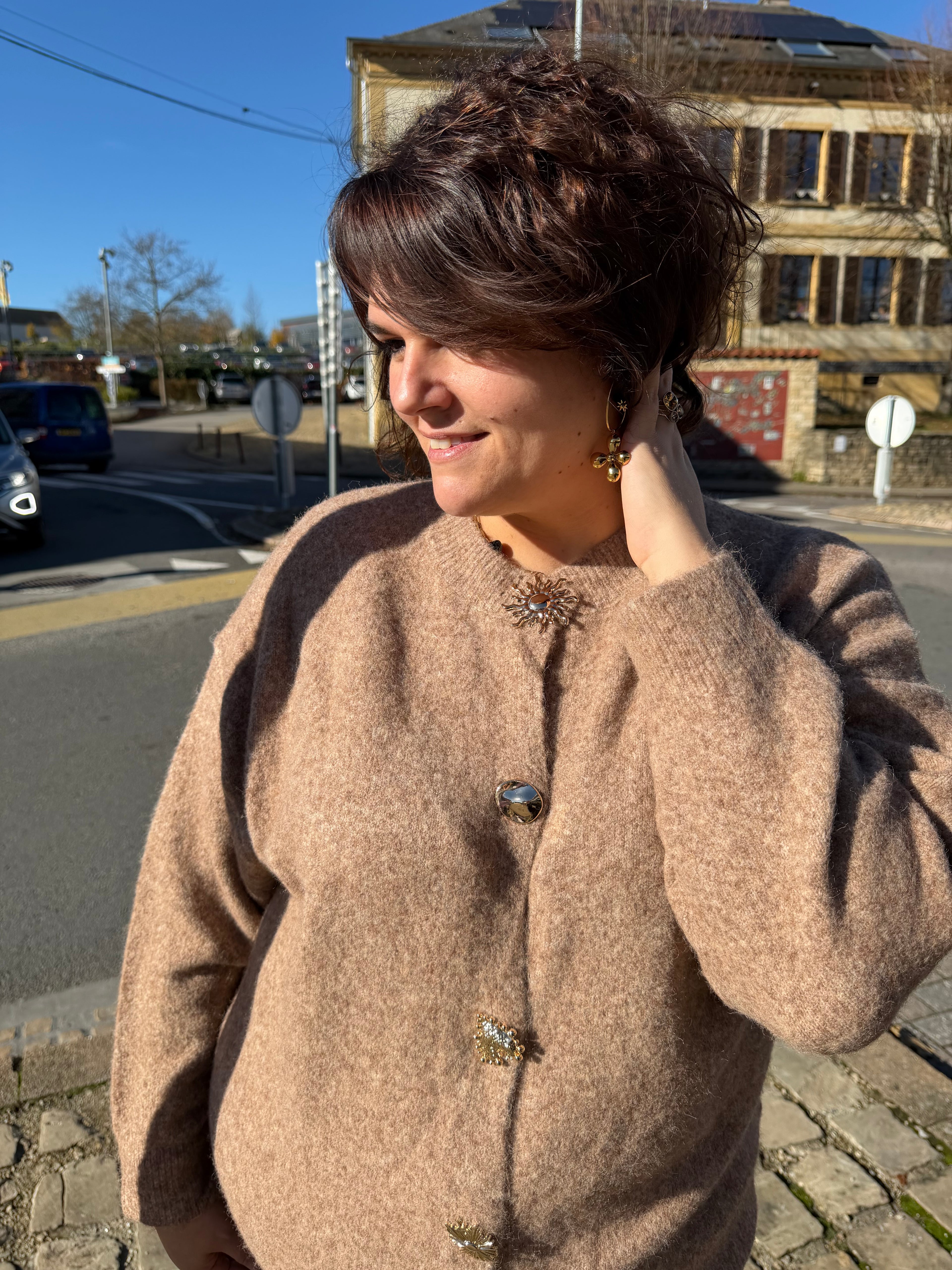 Notre gilet ELYSE moka