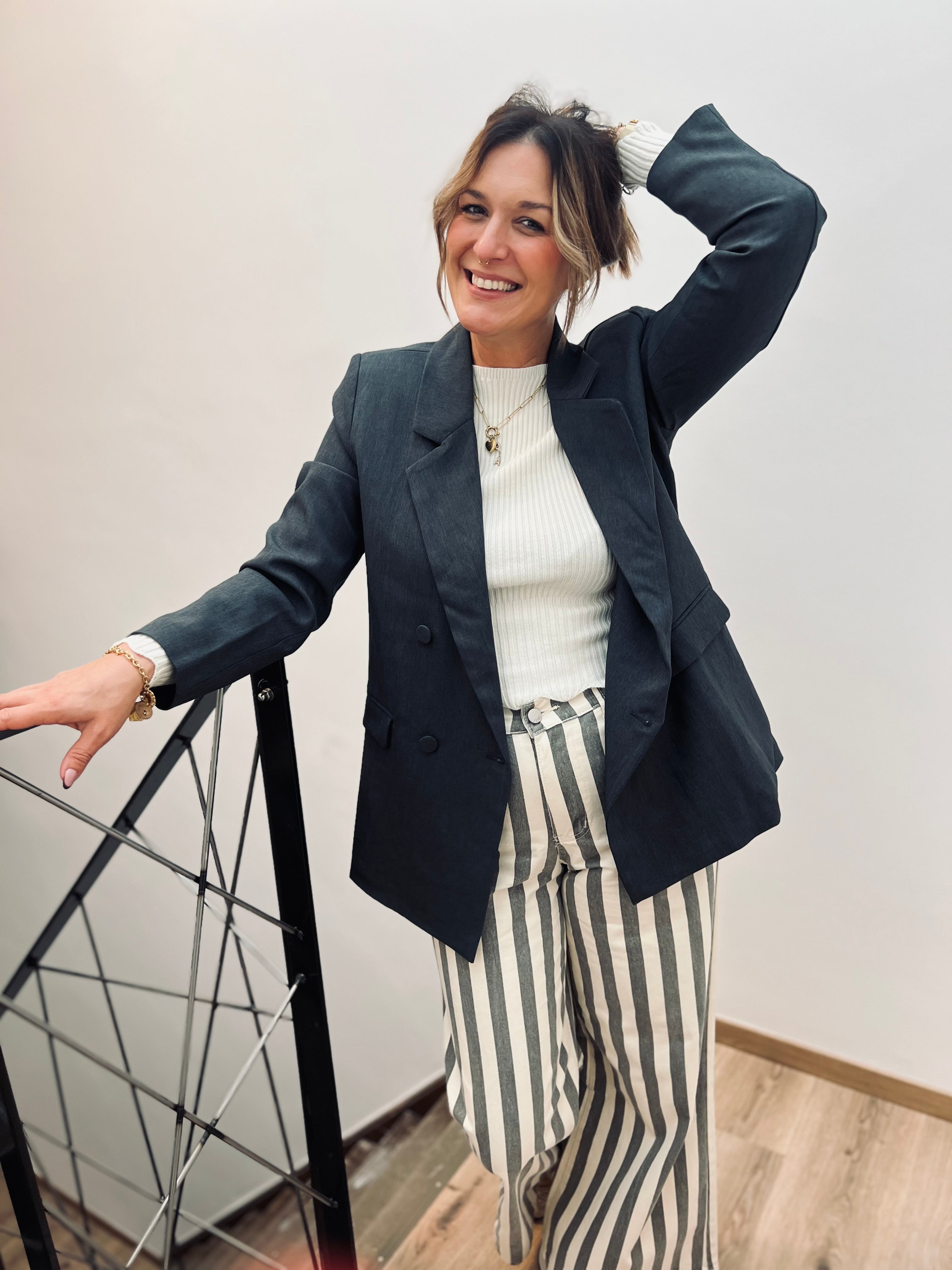 Notre blazer oversize MEGHAN gris