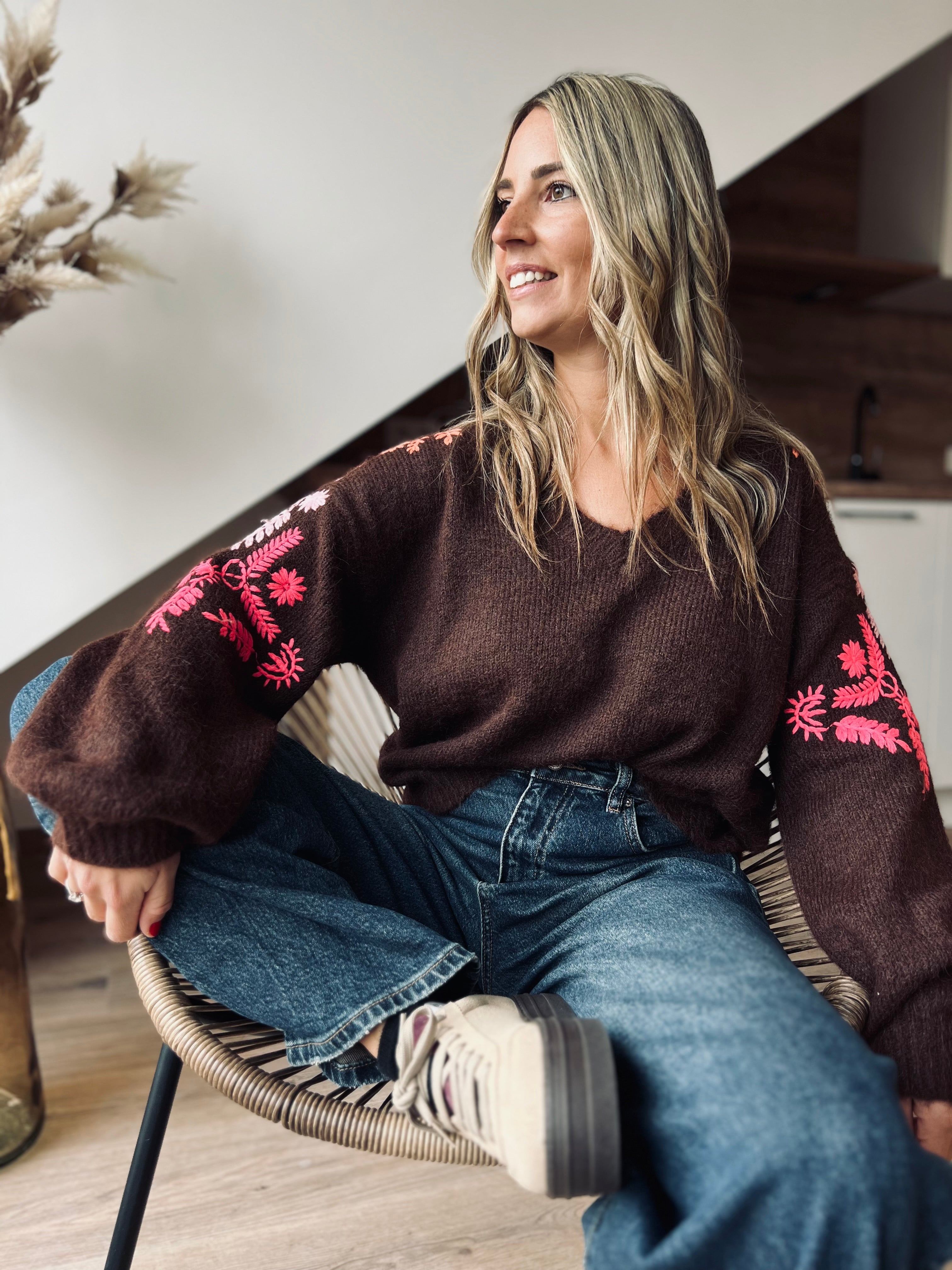 Notre pull NINO marron