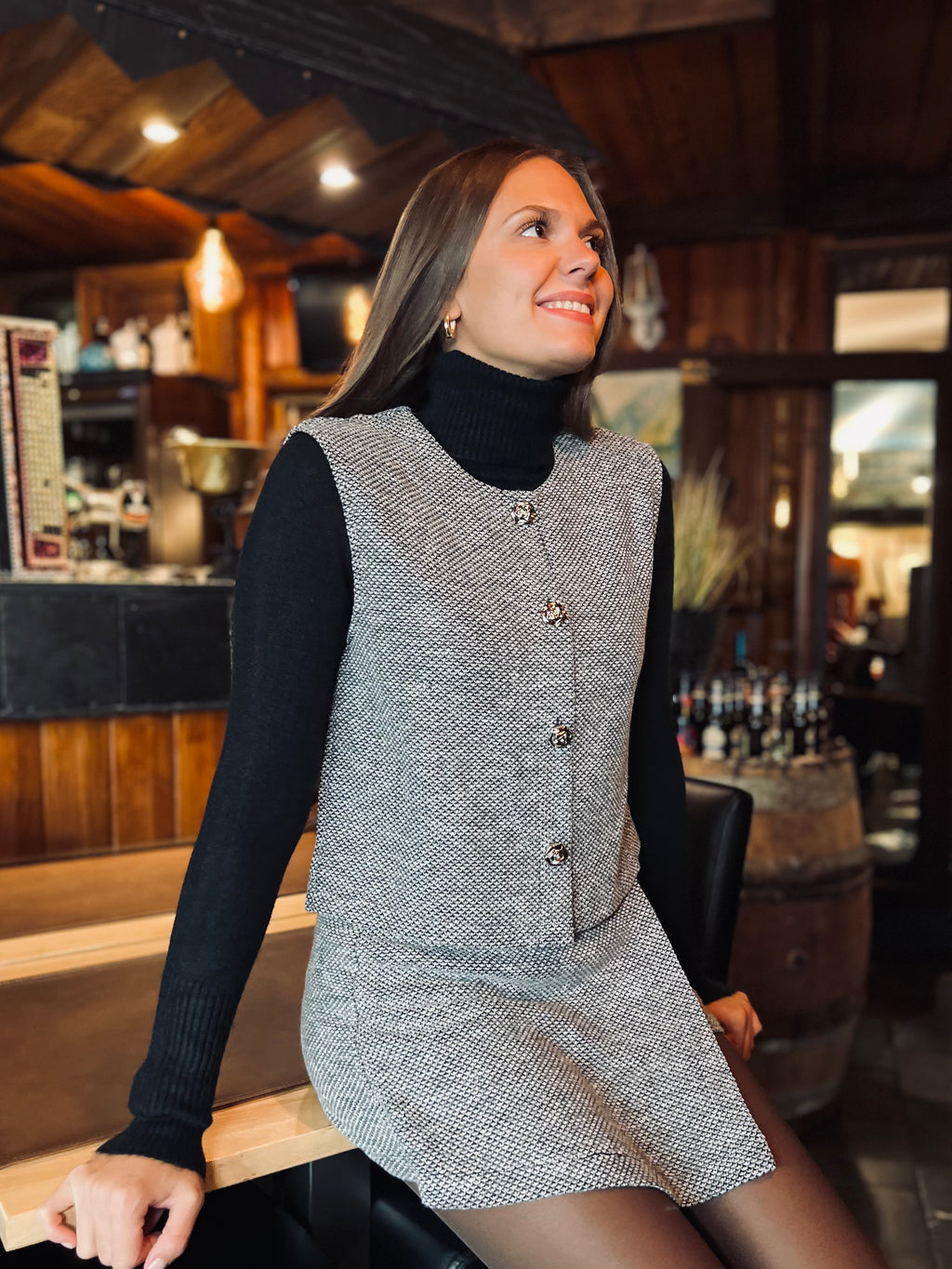 Notre gilet MARWA gris