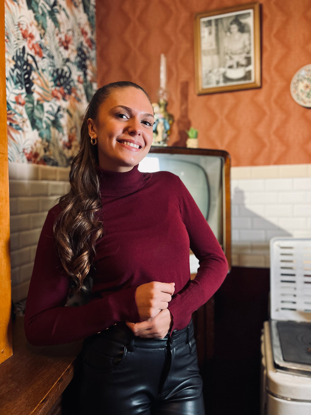 Notre sous-pull HARRIE bordeaux