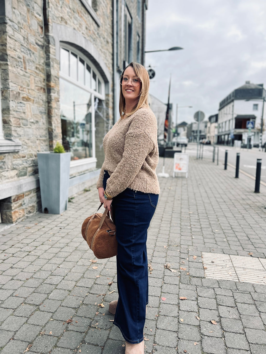 Notre pull TEDDY beige