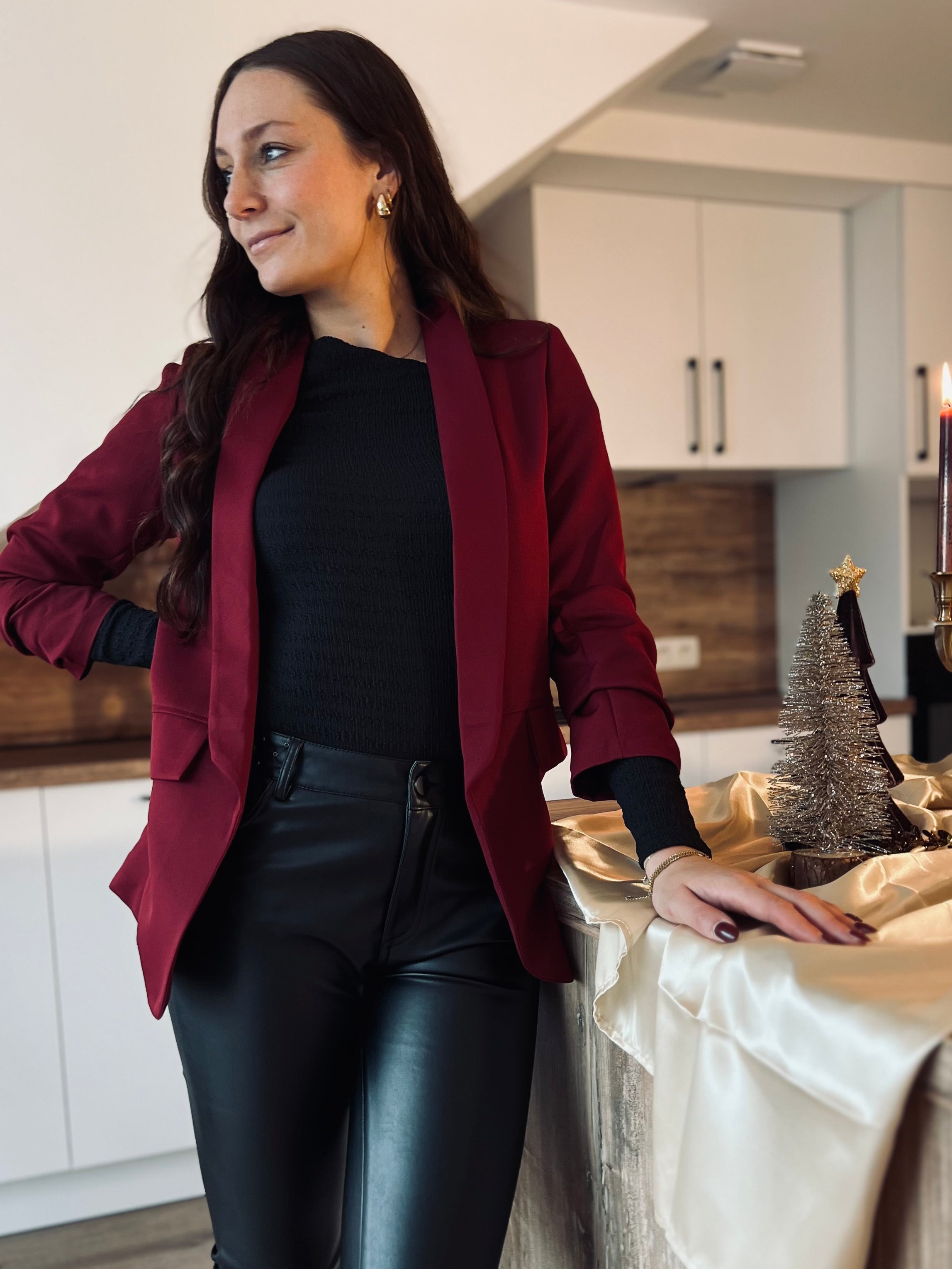 Notre blazer MAÉ bordeaux