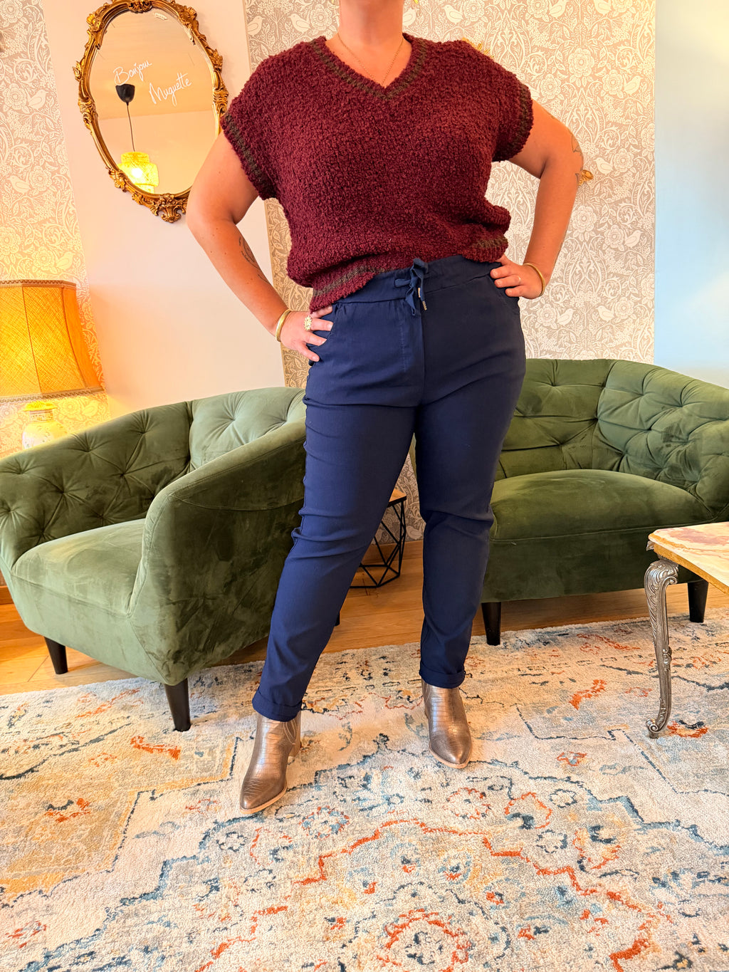 Notre pantalon DREW marine