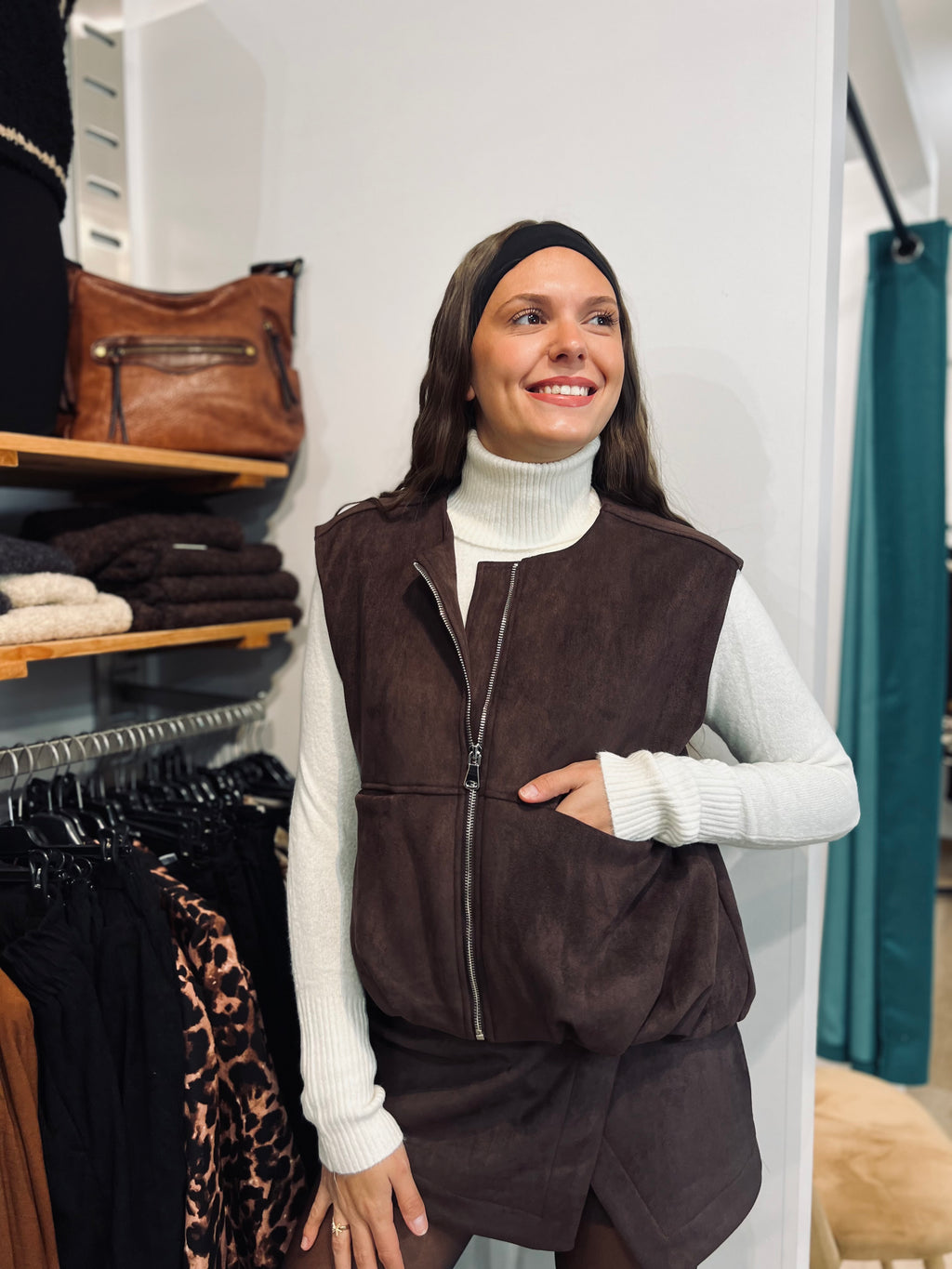 Notre gilet SUZON marron