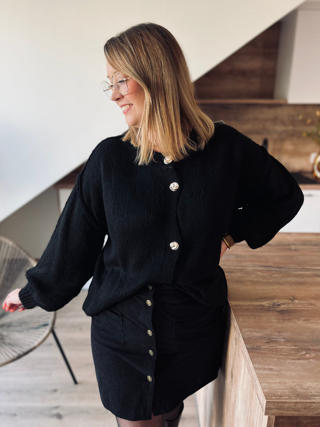 Notre gilet RACHEL noir