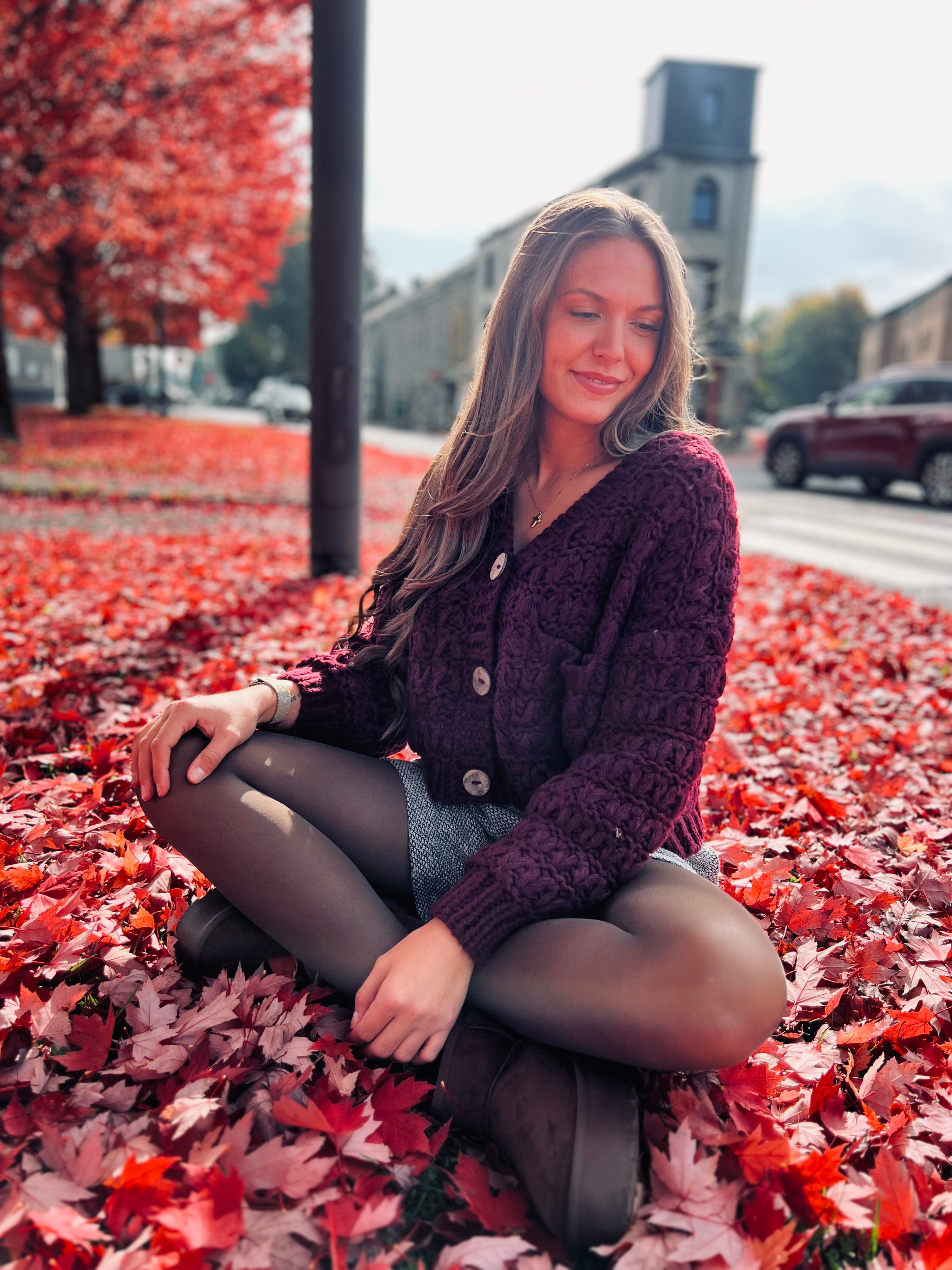 Notre gilet en maille GIORGIO bordeaux