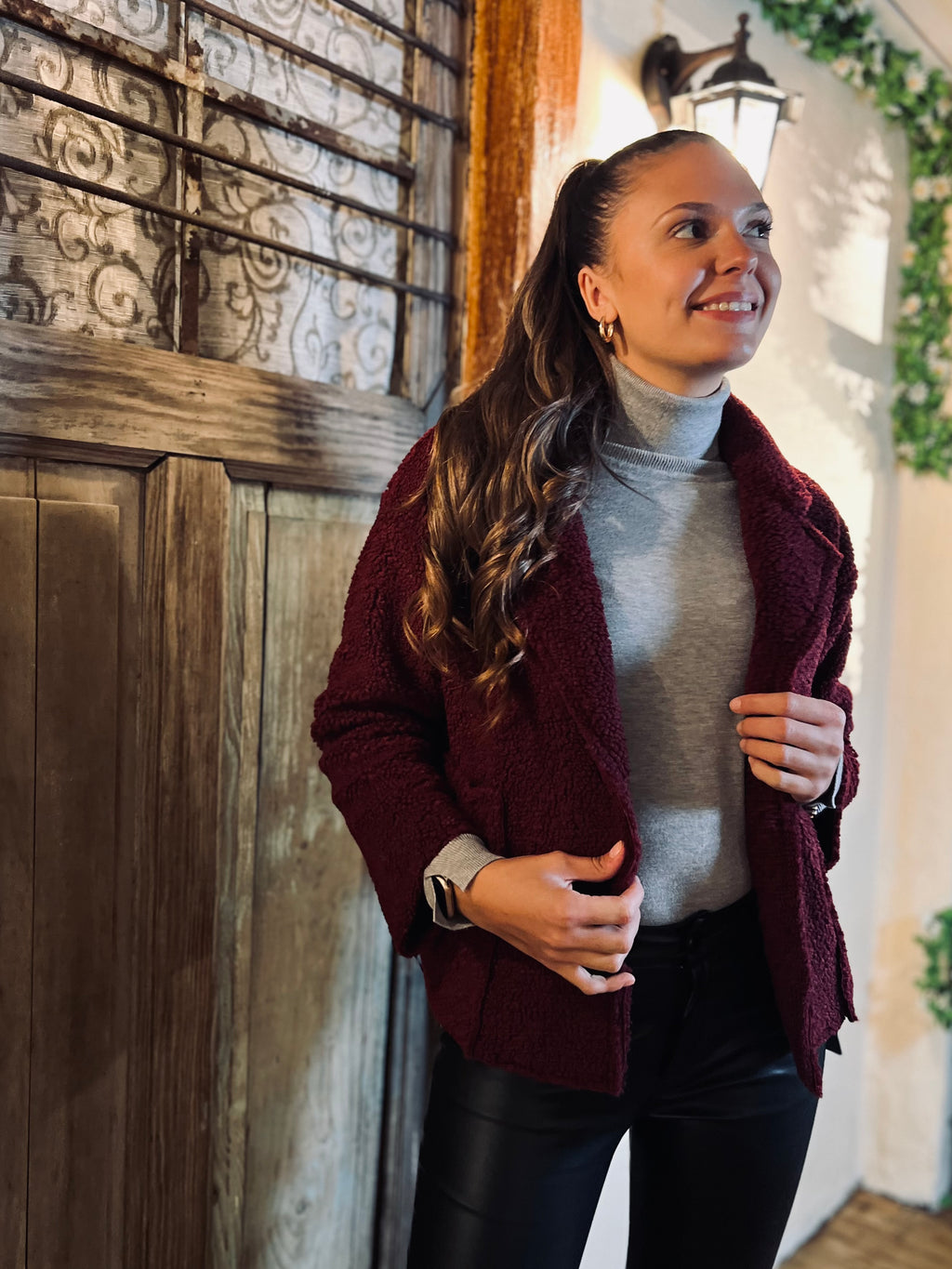 Notre veste SHEEP bordeaux