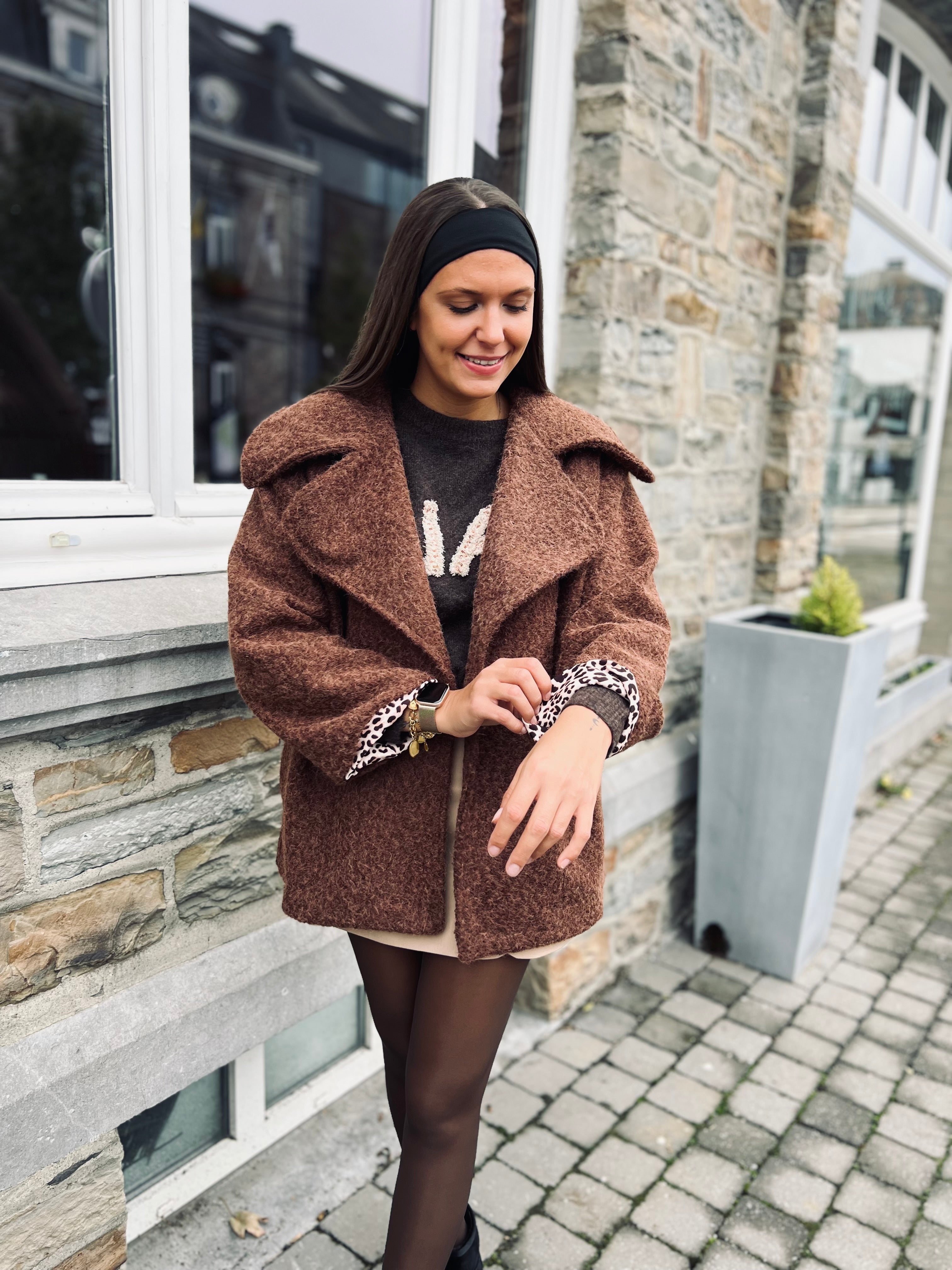 Notre manteau BRUME marron
