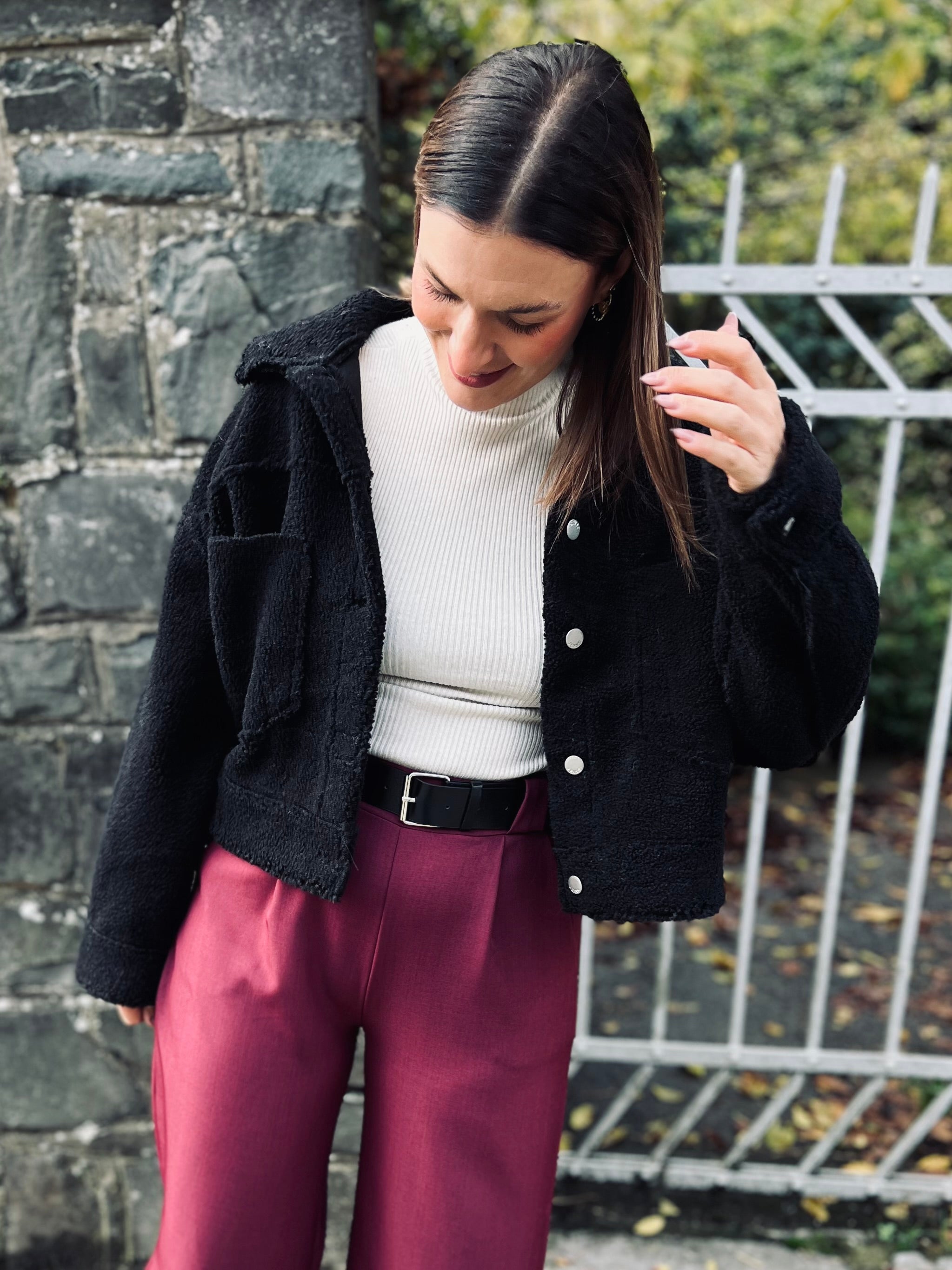 Notre veste douce SHERPA noire