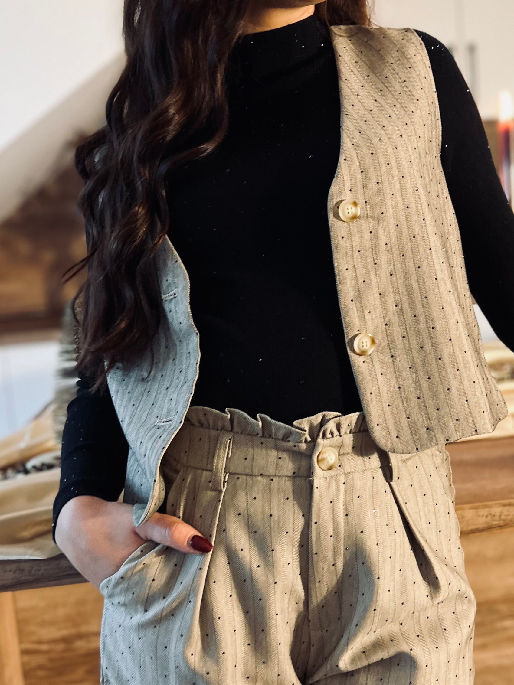 Notre gilet EVA beige