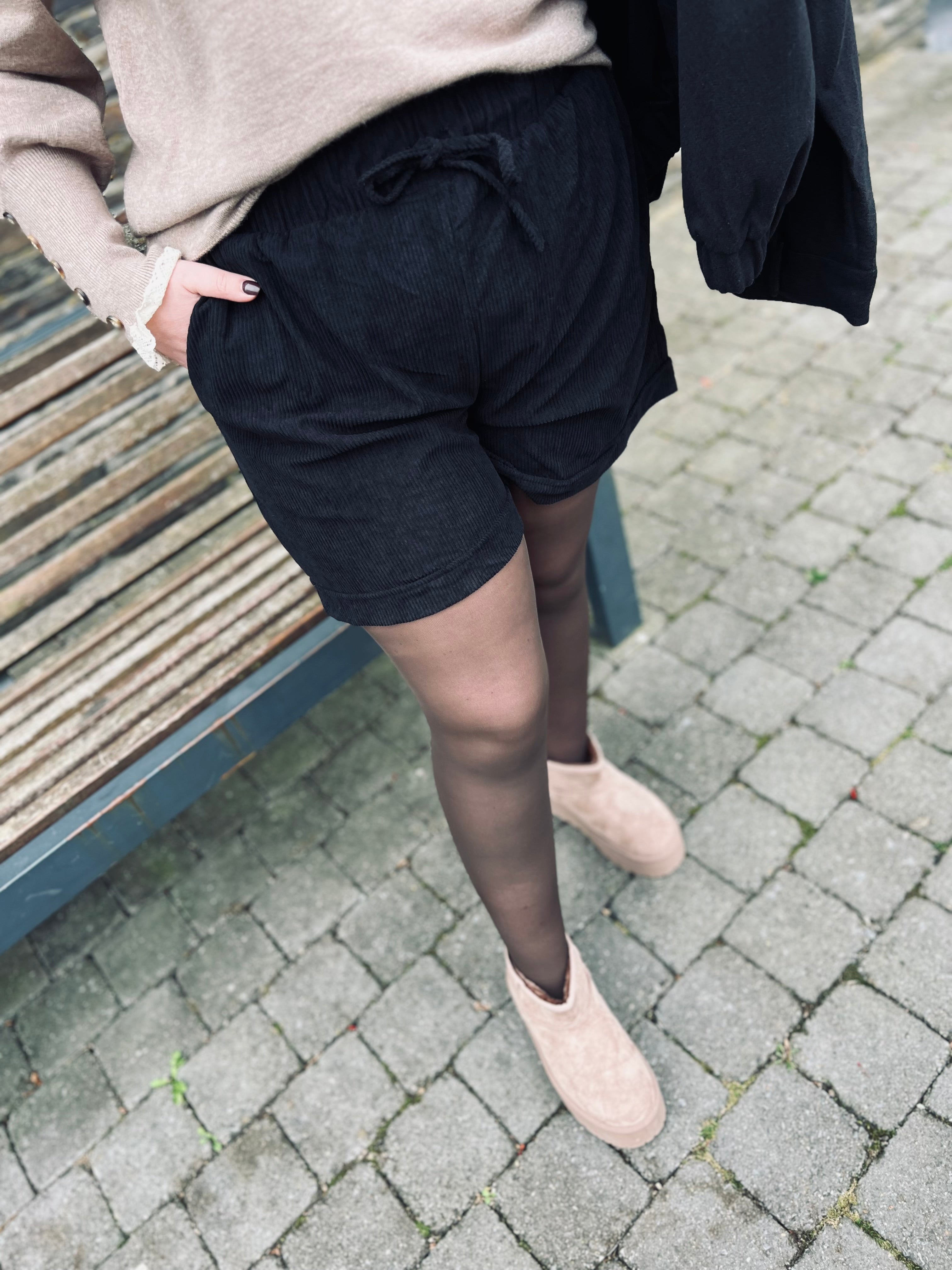 Notre short velours MAO noir