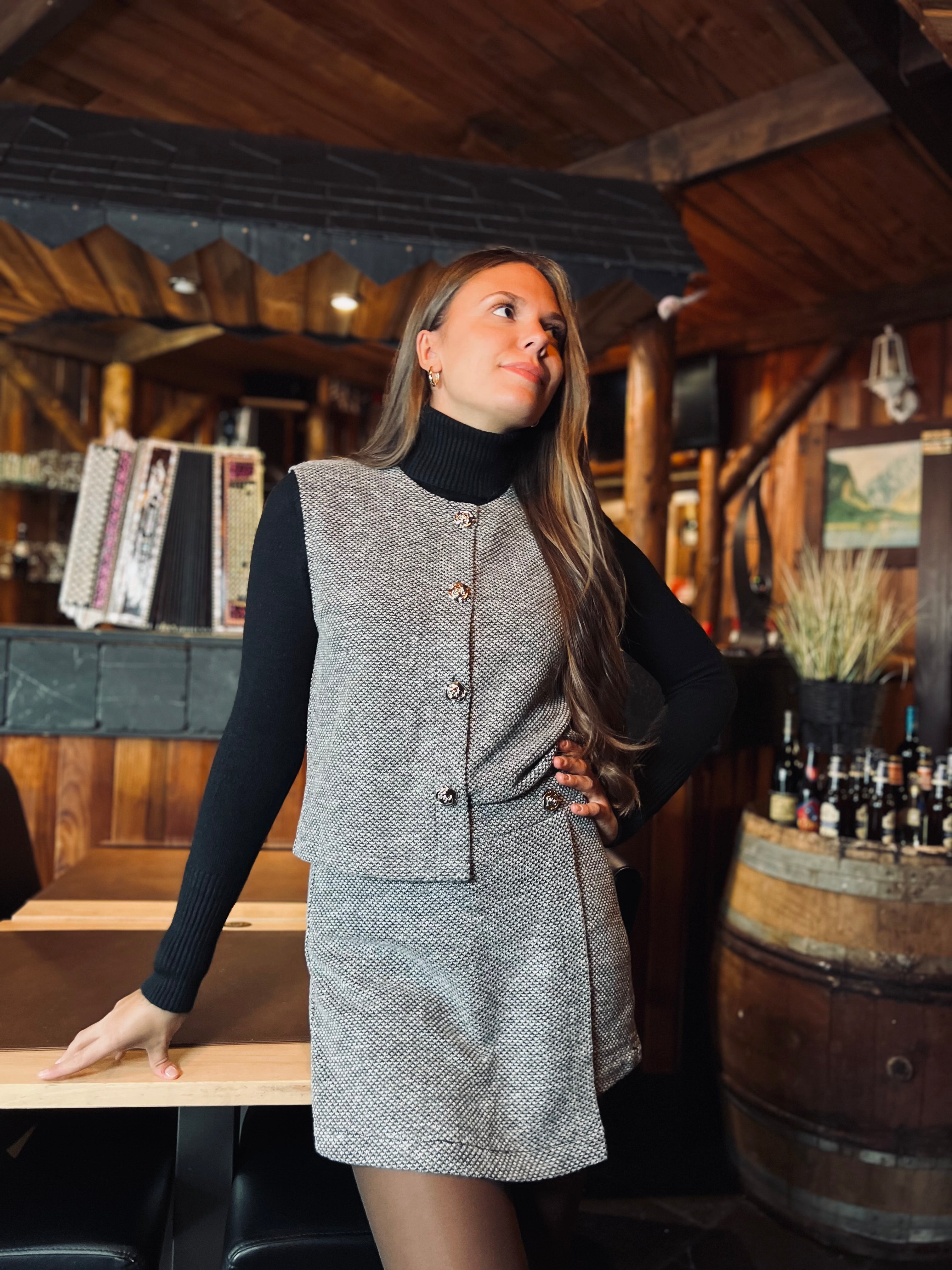 Notre jupe|short MARWA grise