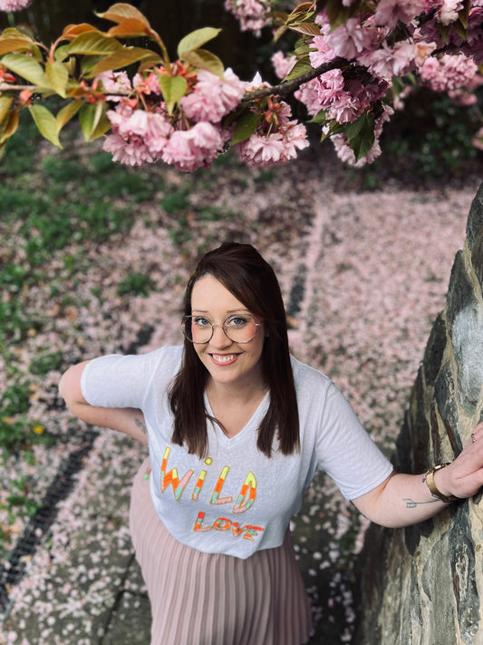 T-shirt « WILD LOVE » blanc
