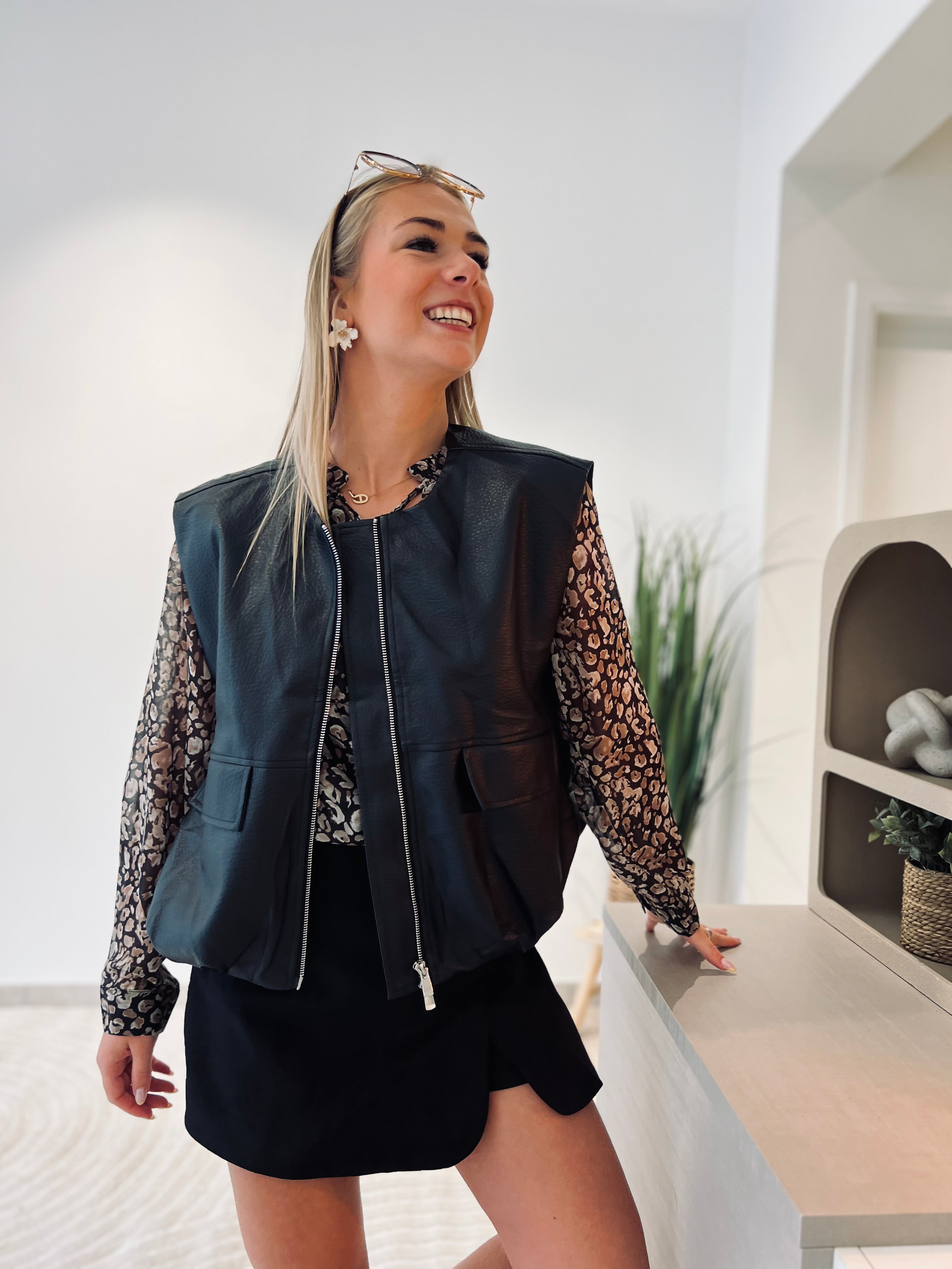 LA VESTE BIKER SANS MANCHES