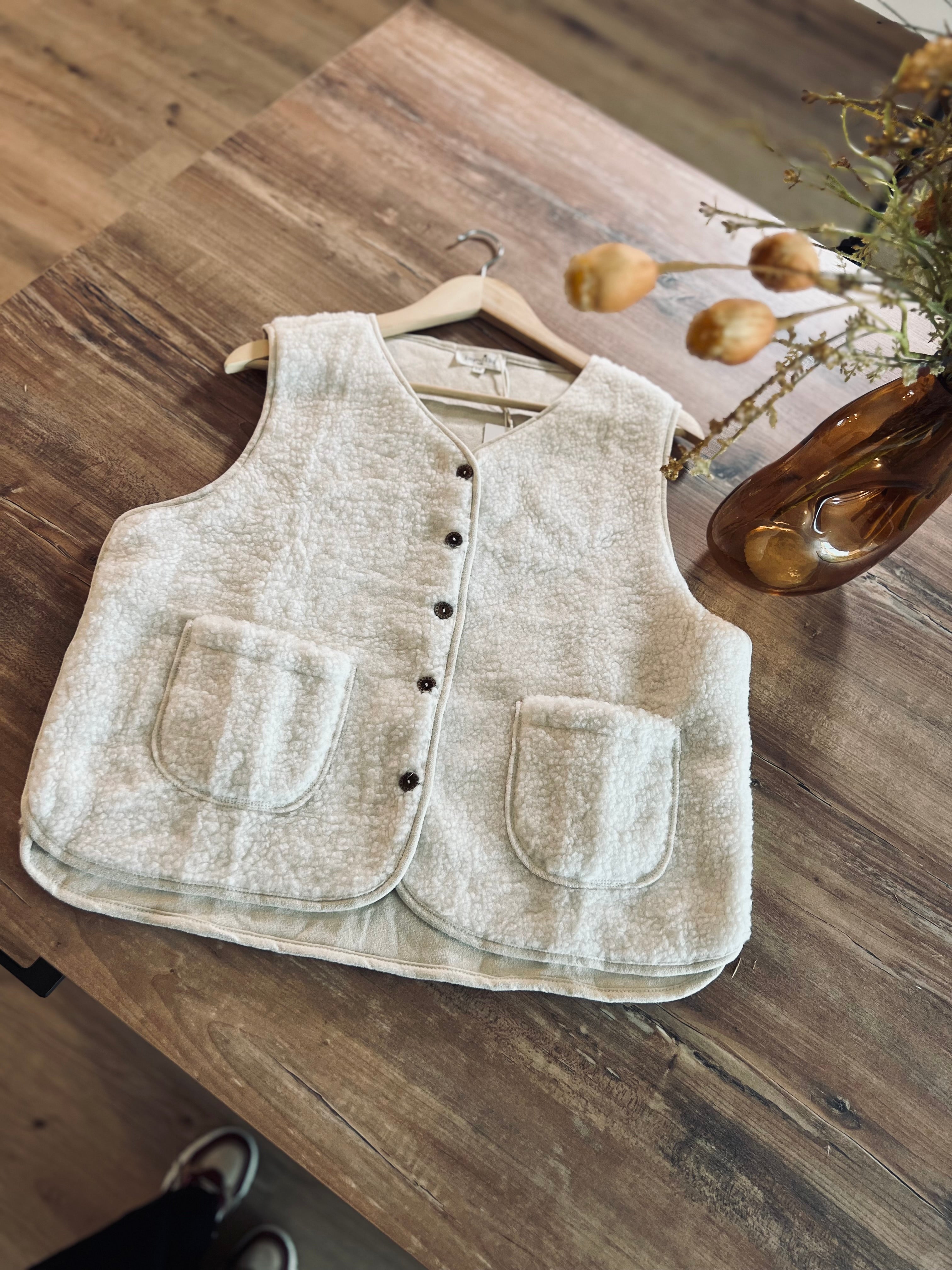 Notre gilet SHERPA écru