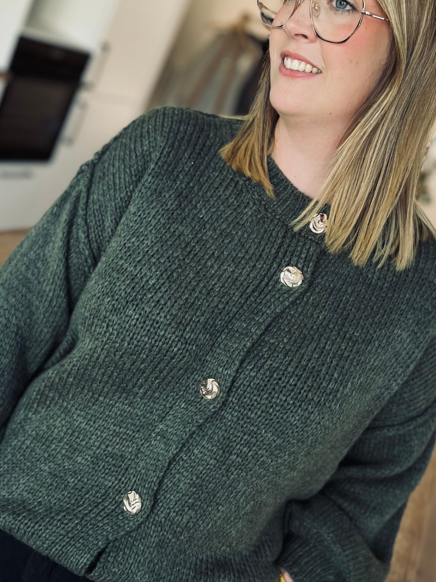 Notre gilet RACHEL émeraude