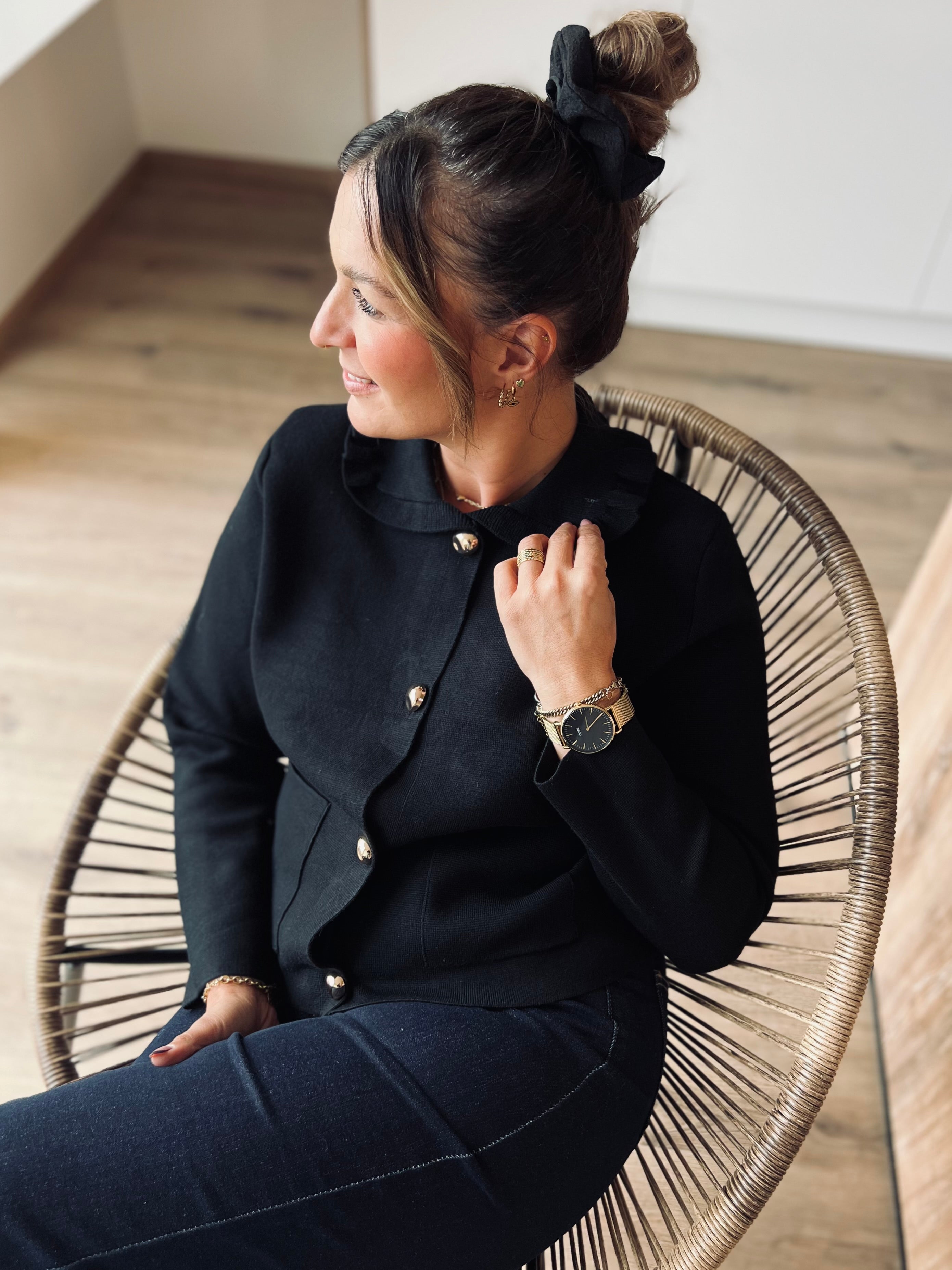 Notre gilet CLAUDINE noir