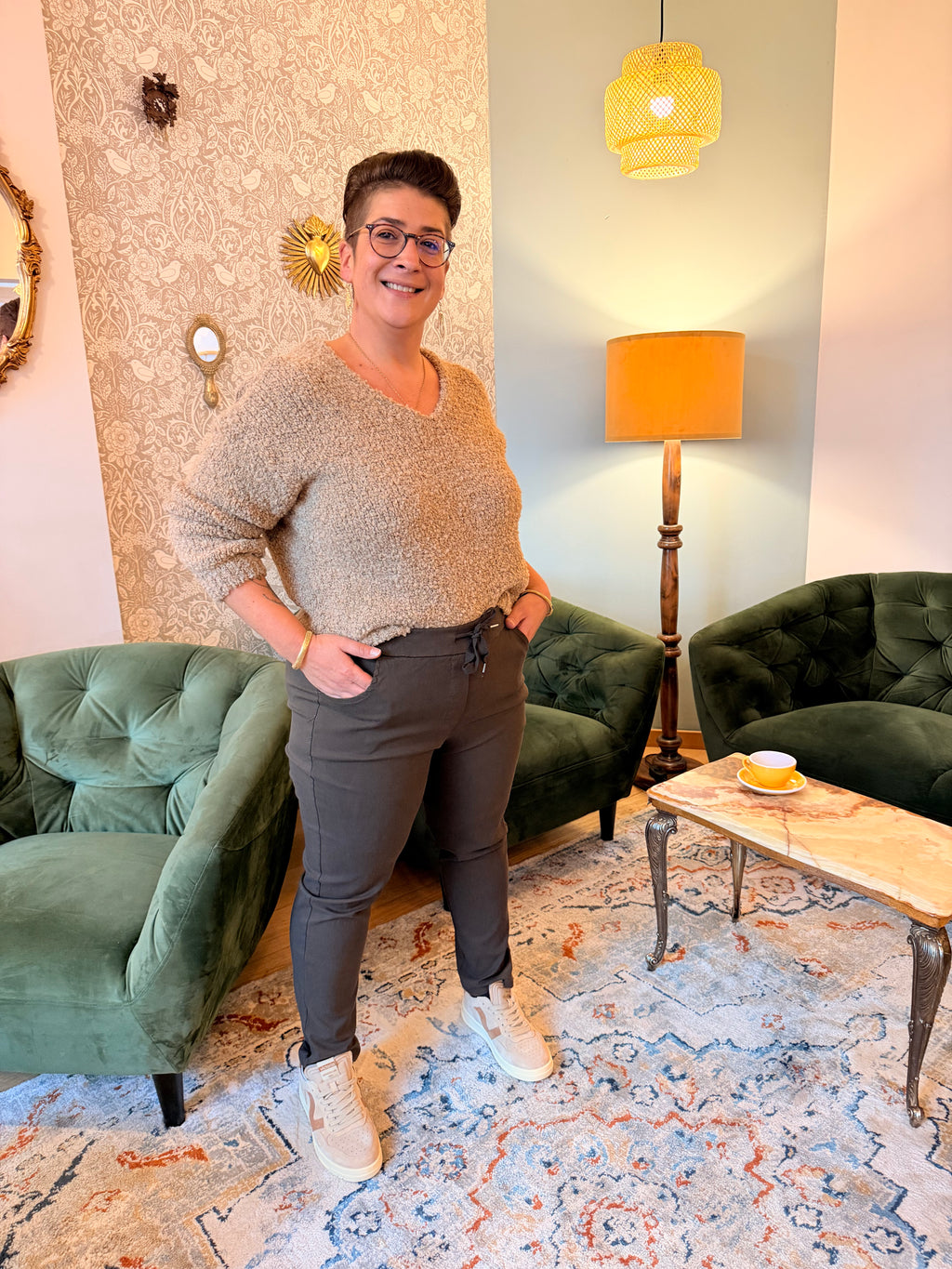 Notre pantalon DREW marron