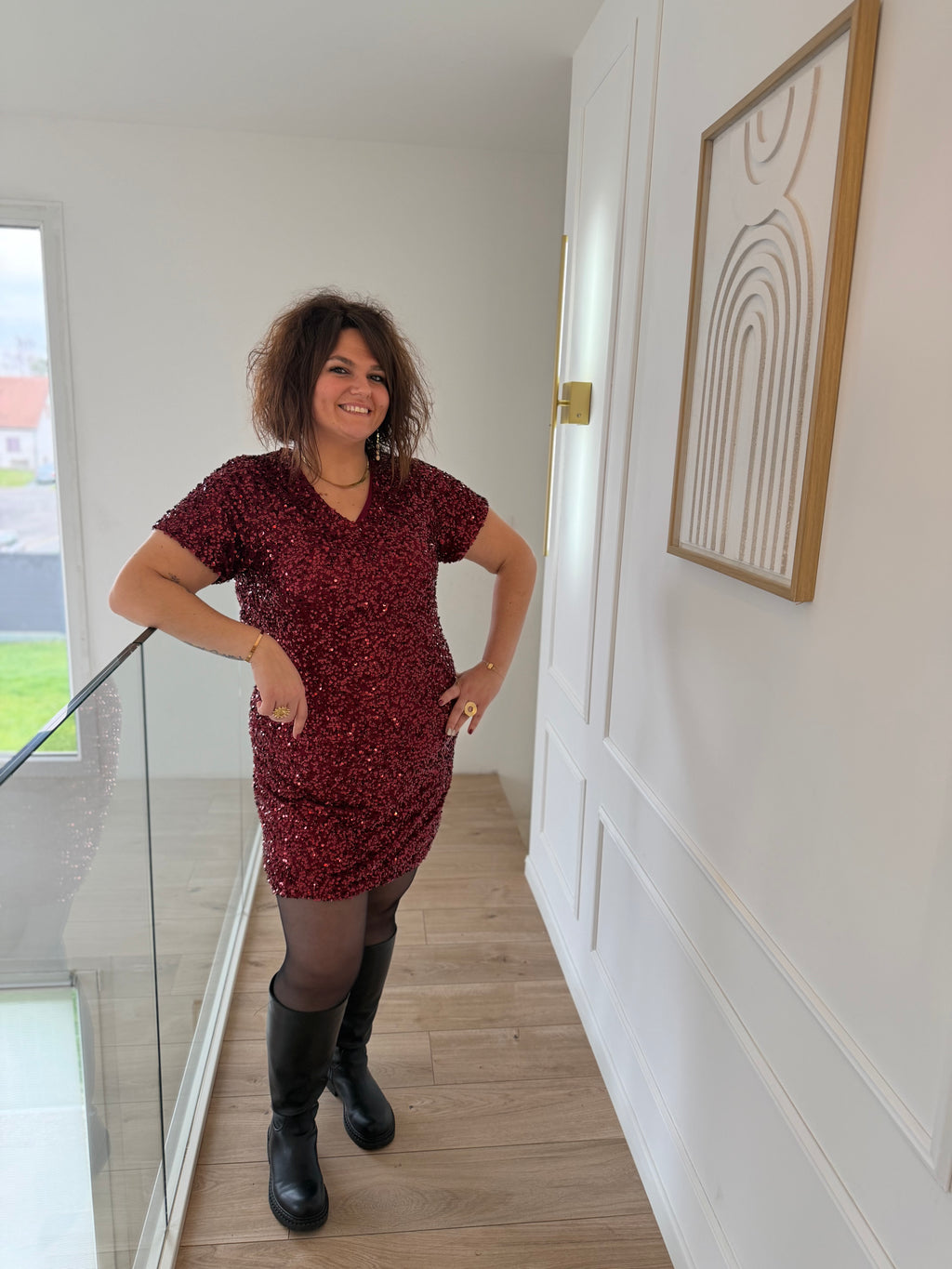 Notre robe CASSIA bordeaux