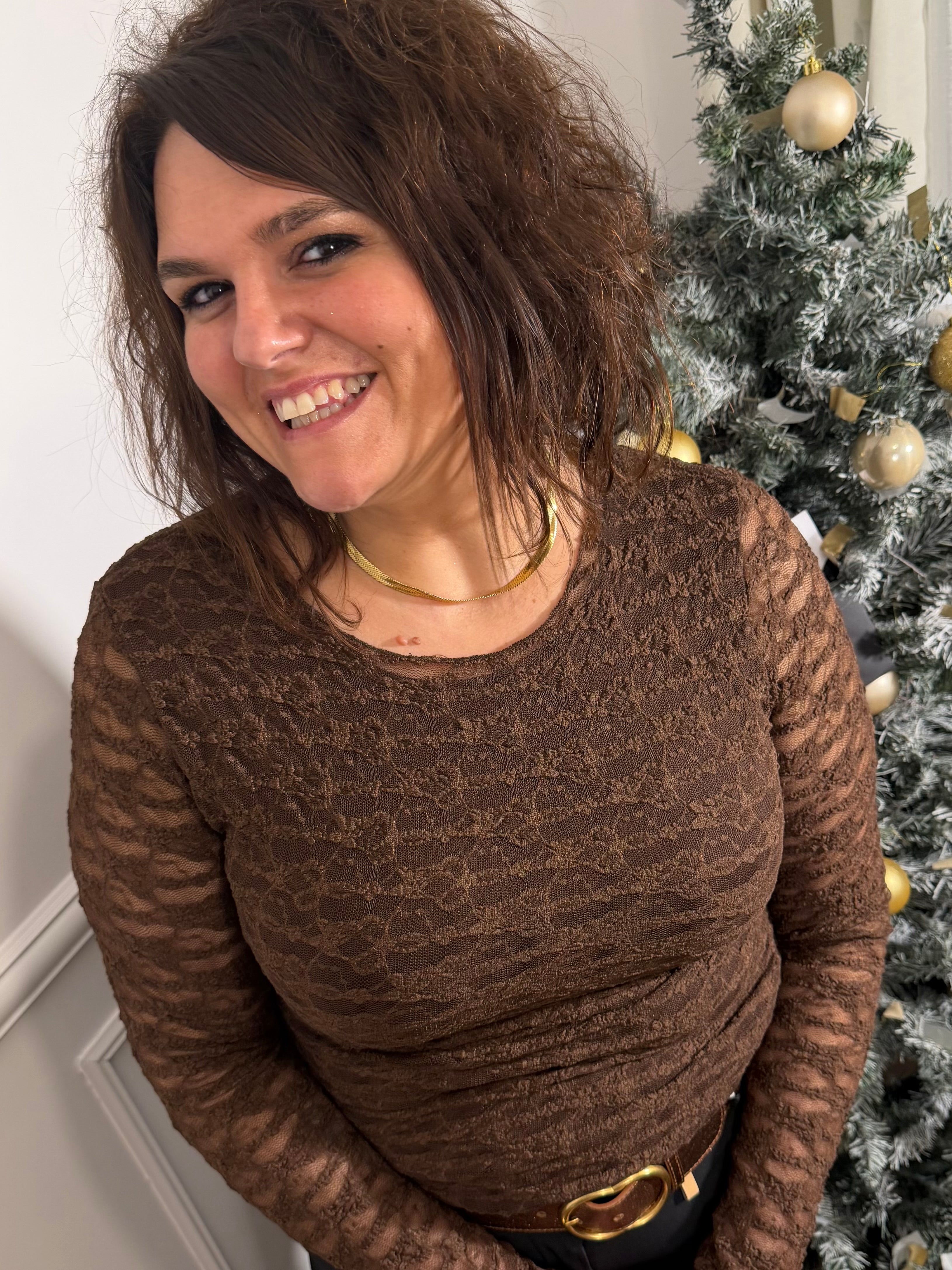 Notre haut ELVA marron