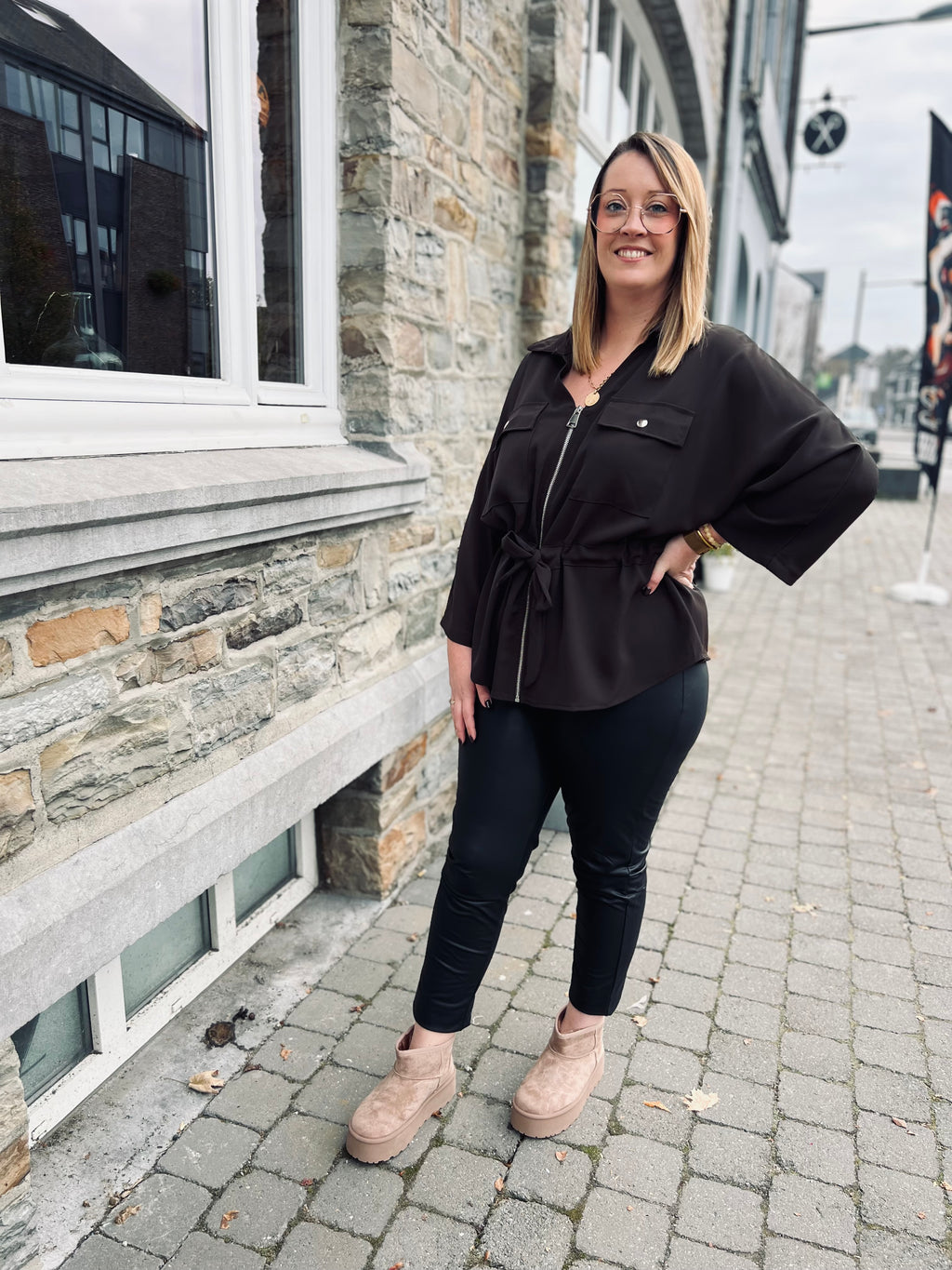 Notre blouse ANDY marron