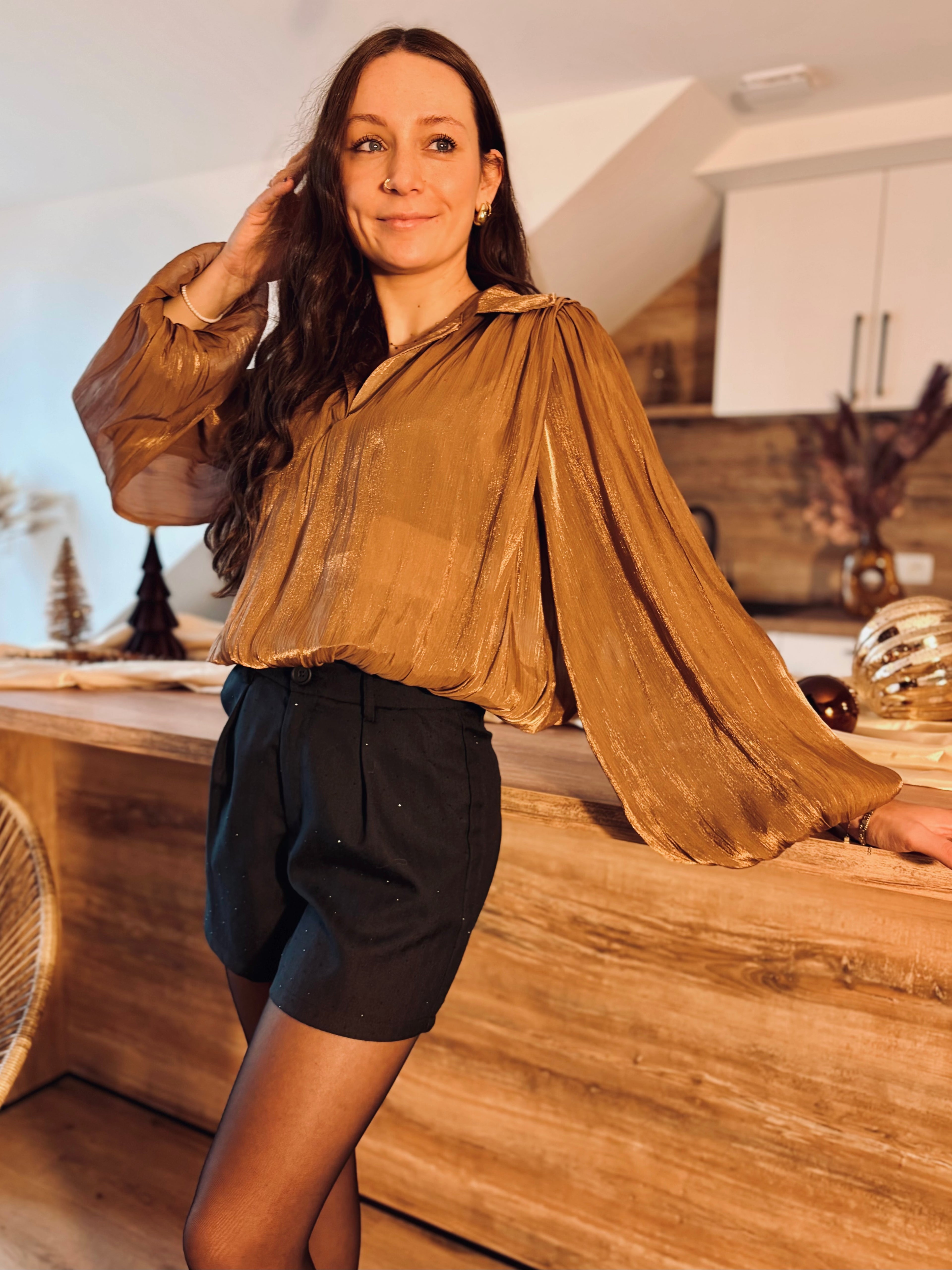 Notre blouse SASOU camel