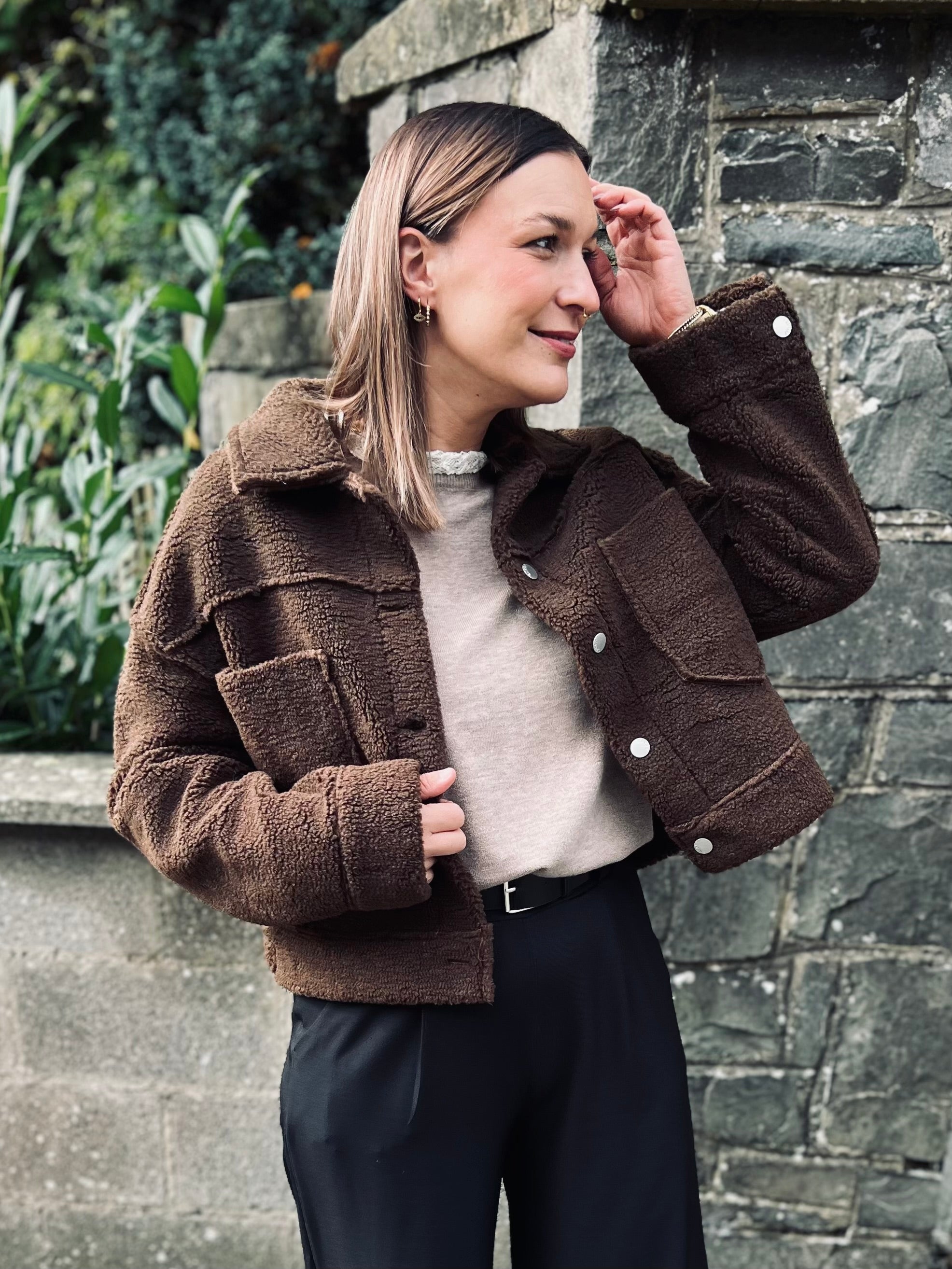 Notre veste douce SHERPA marron
