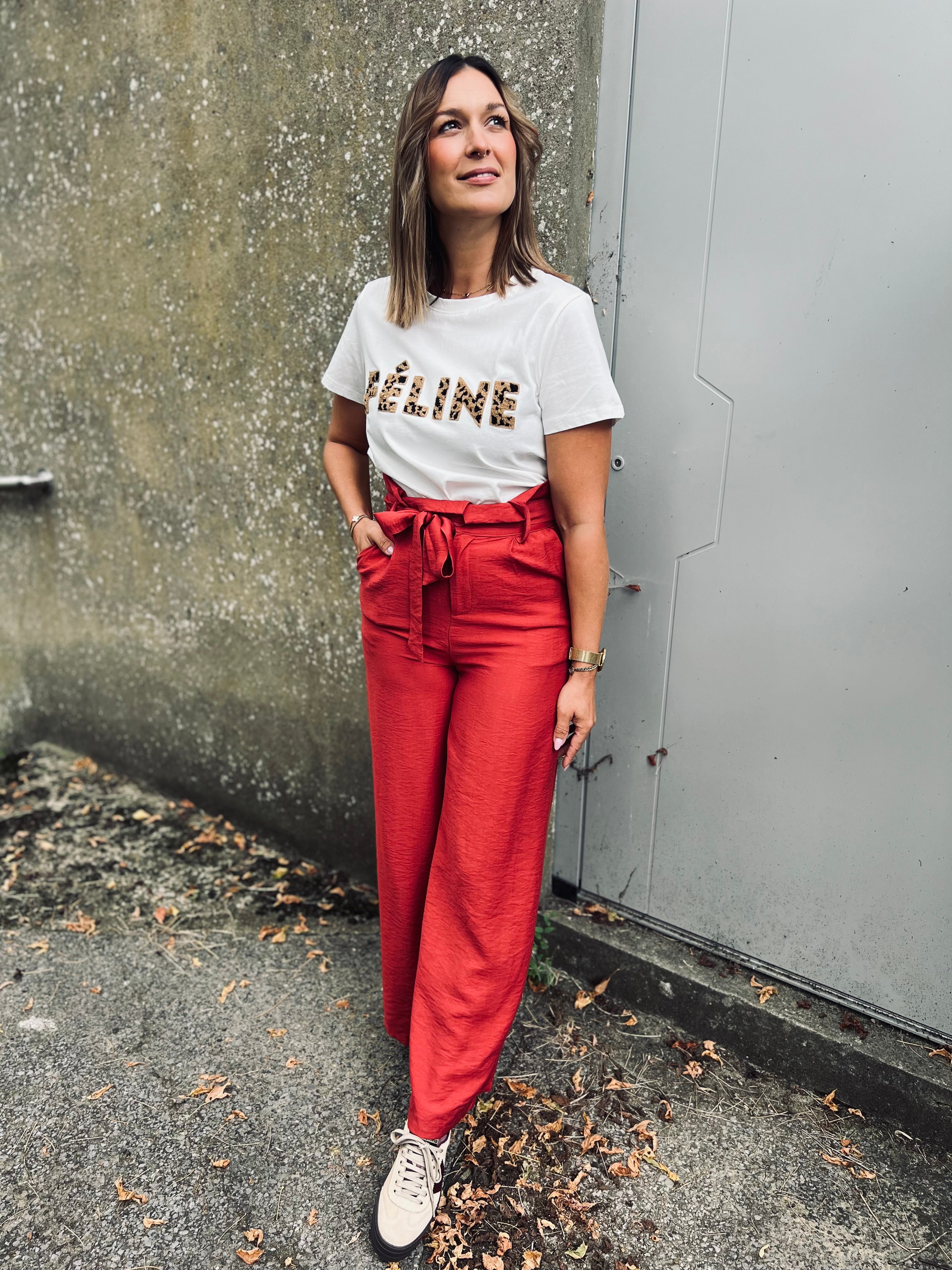 Notre pantalon LINA cerise