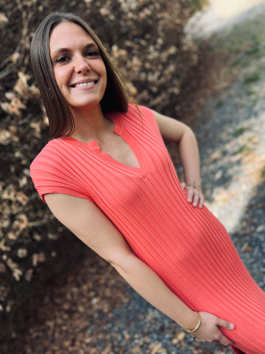 Robe CALISTA corail