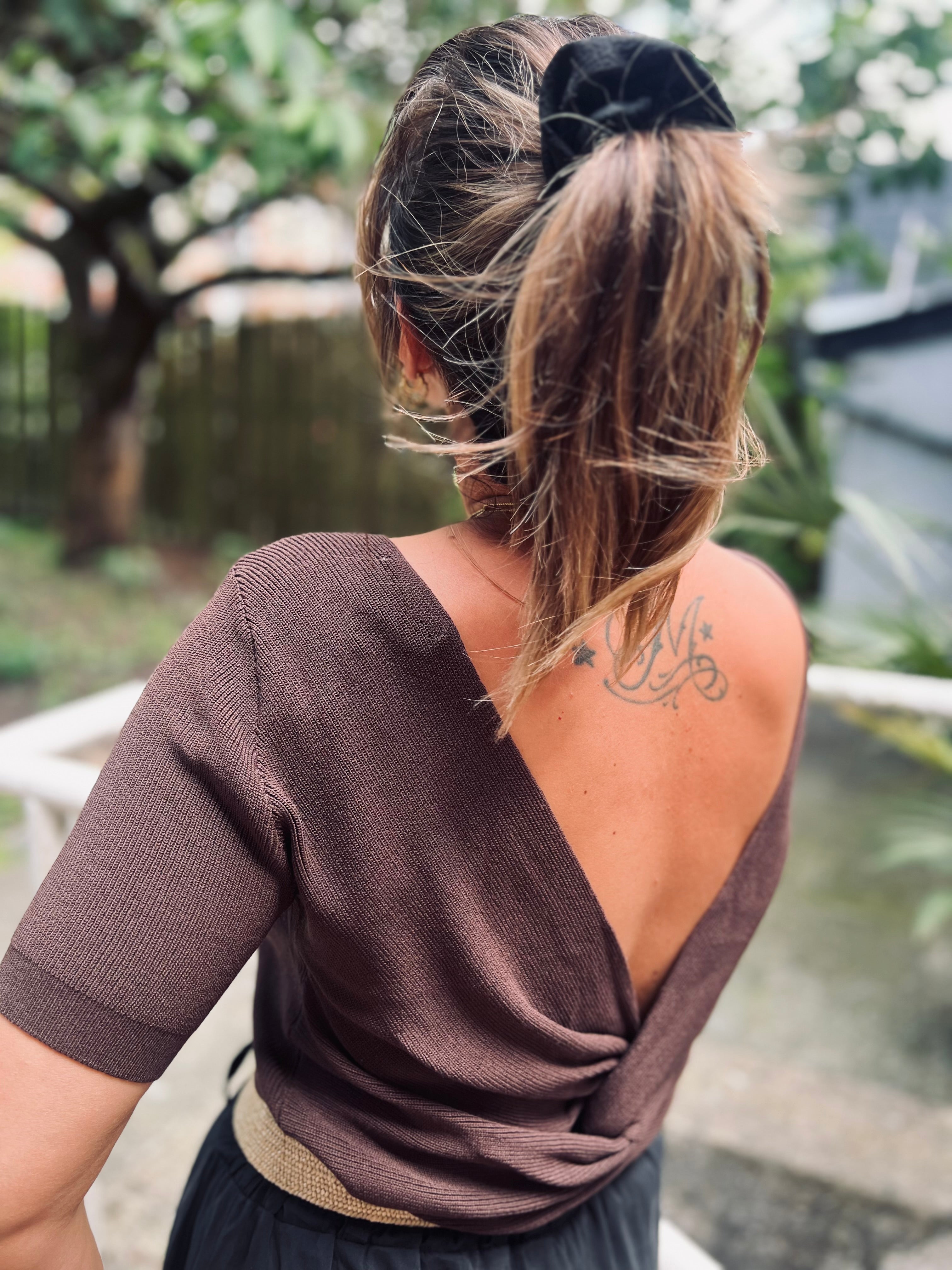 Notre blouse OLIVIA marron