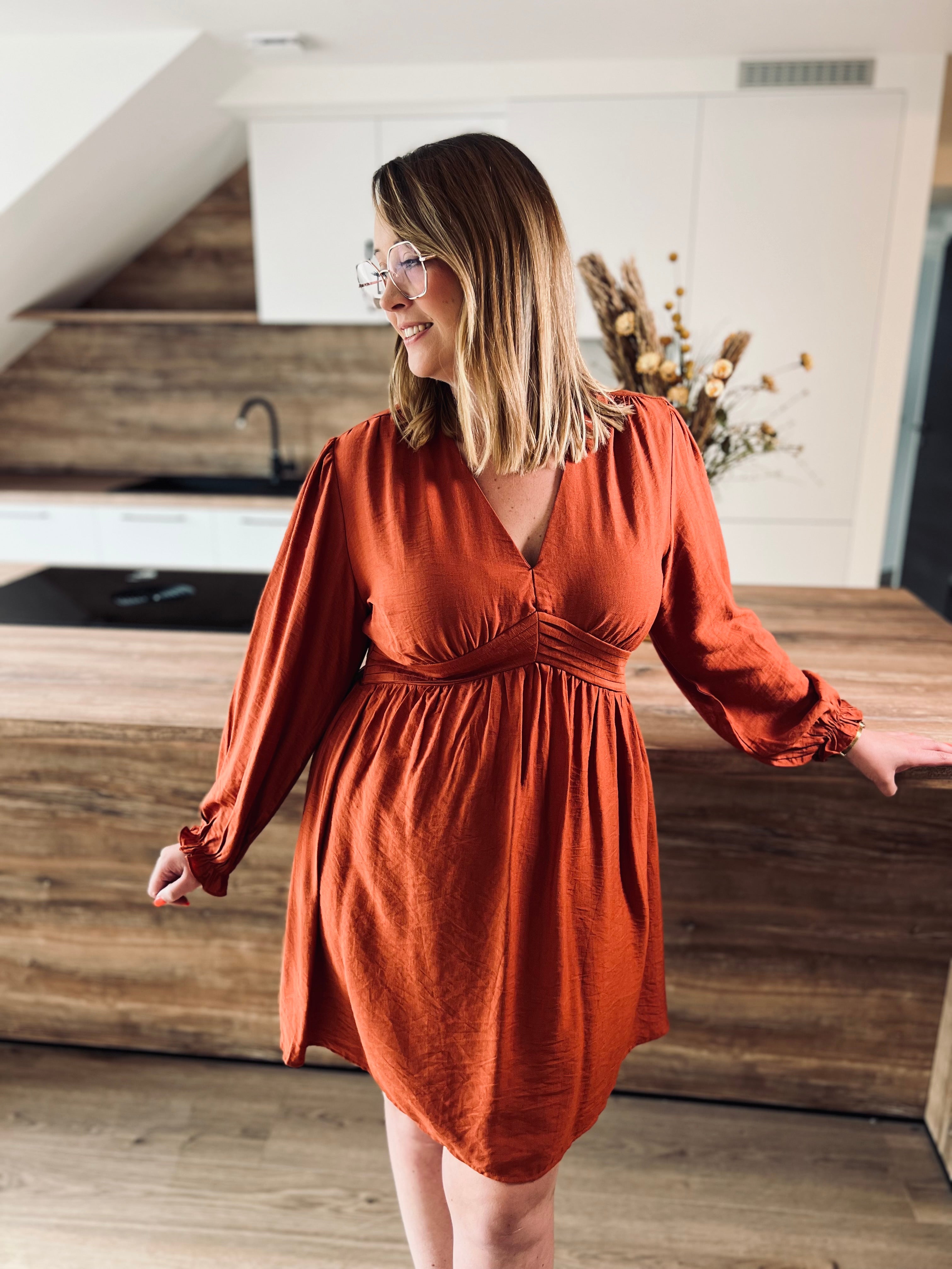 Notre robe SAM terracota