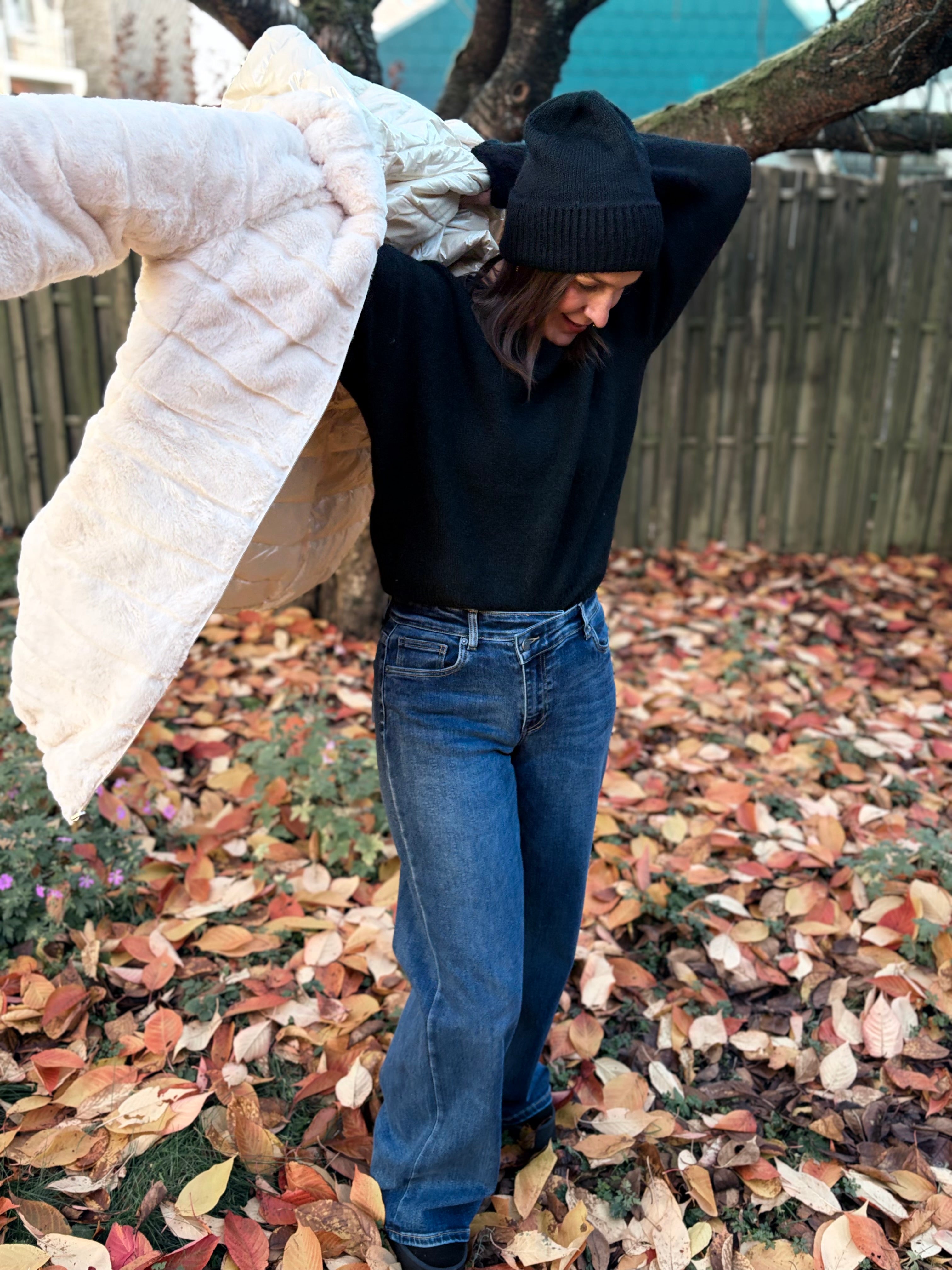 Notre manteau long KARLA beige