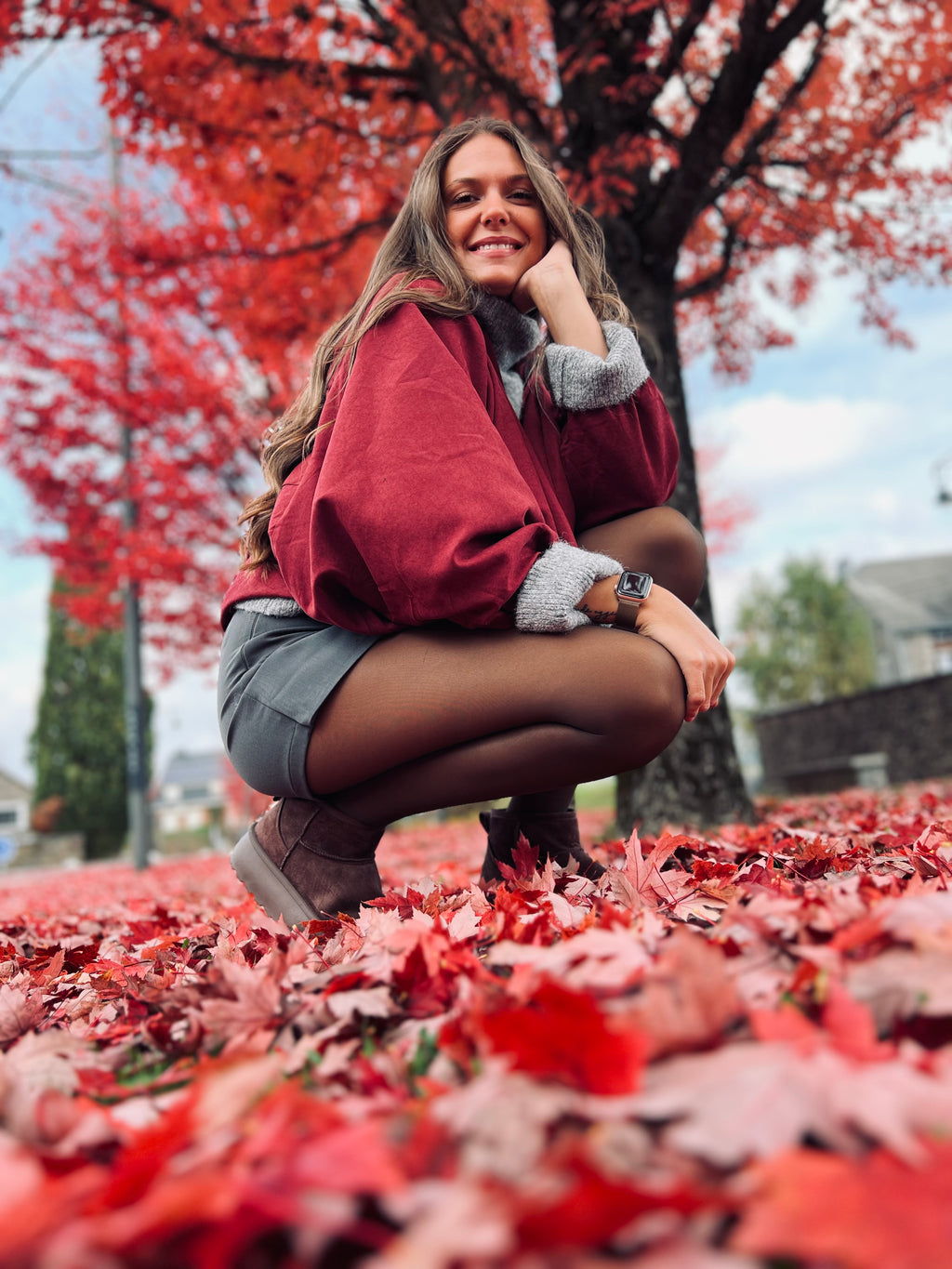 Notre veste oversize AÏA bordeaux