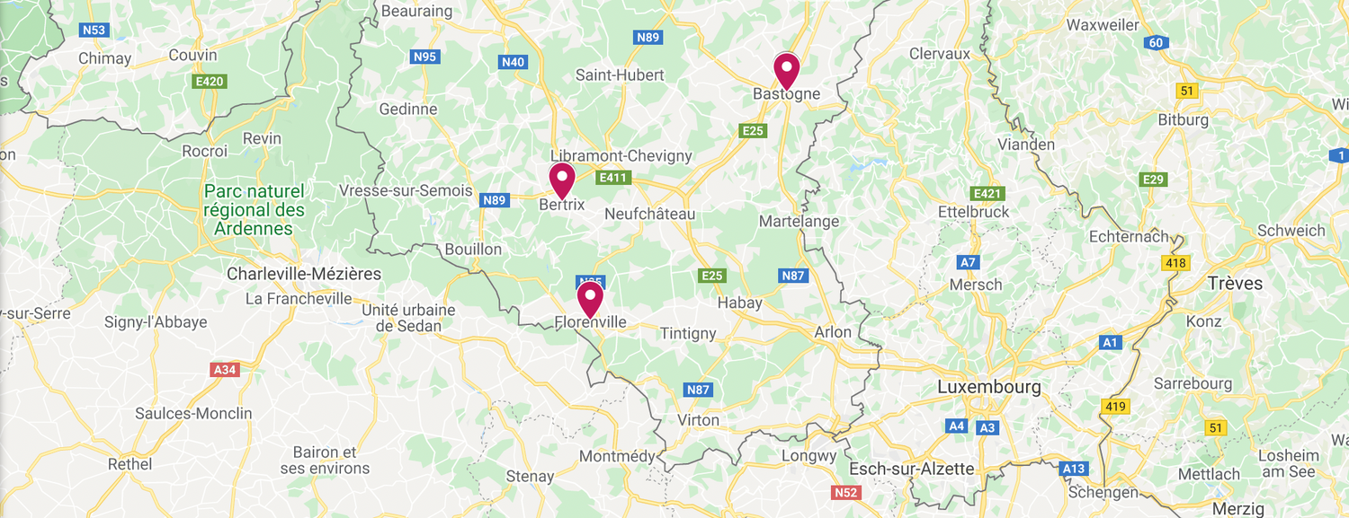 Boutiques Folie Douce situées en Province de Luxembourg, Belgique. Bertrix - Bastogne - Florenville