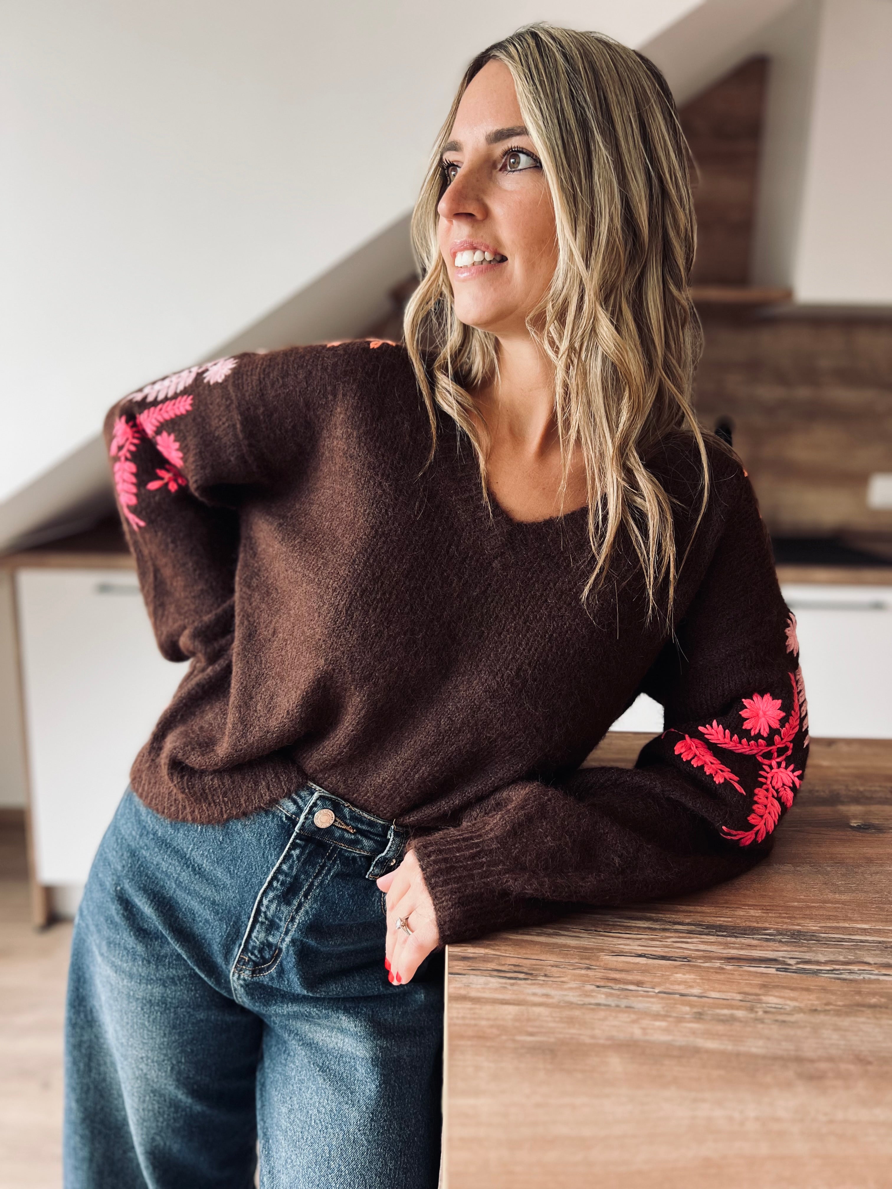 Notre pull NINO marron